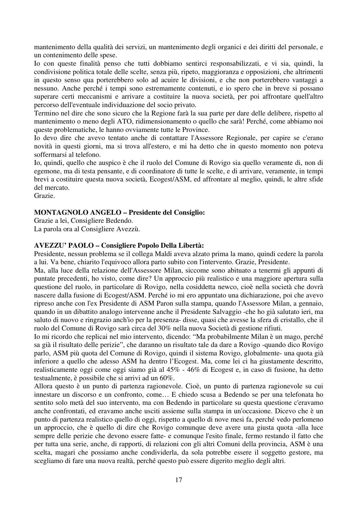 Pagina 17 del verbale