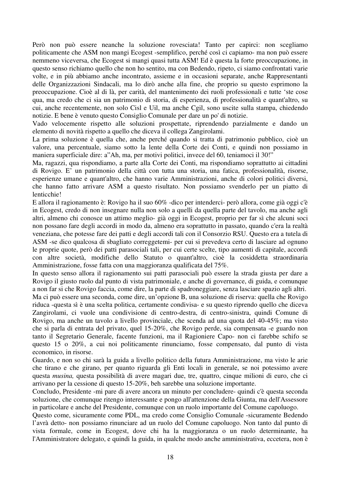 Pagina 18 del verbale