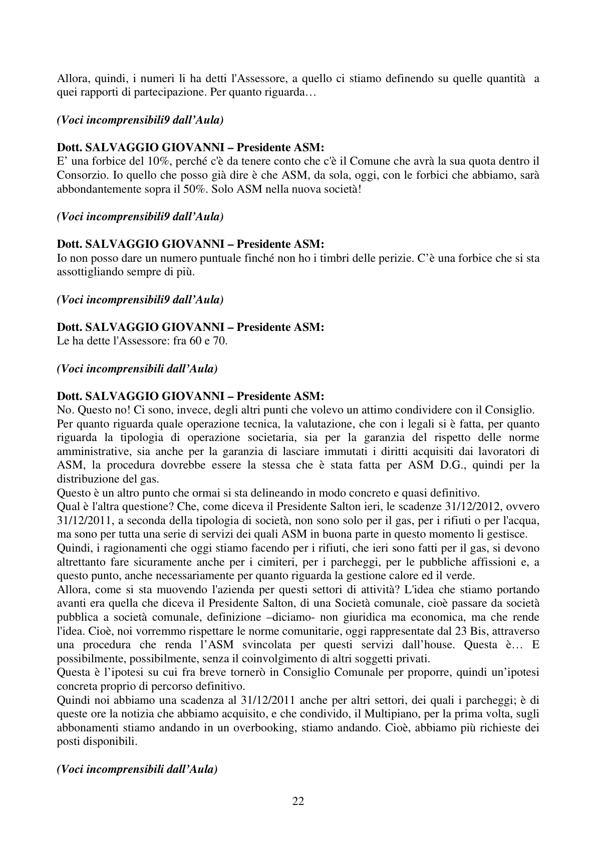Pagina 22 del verbale