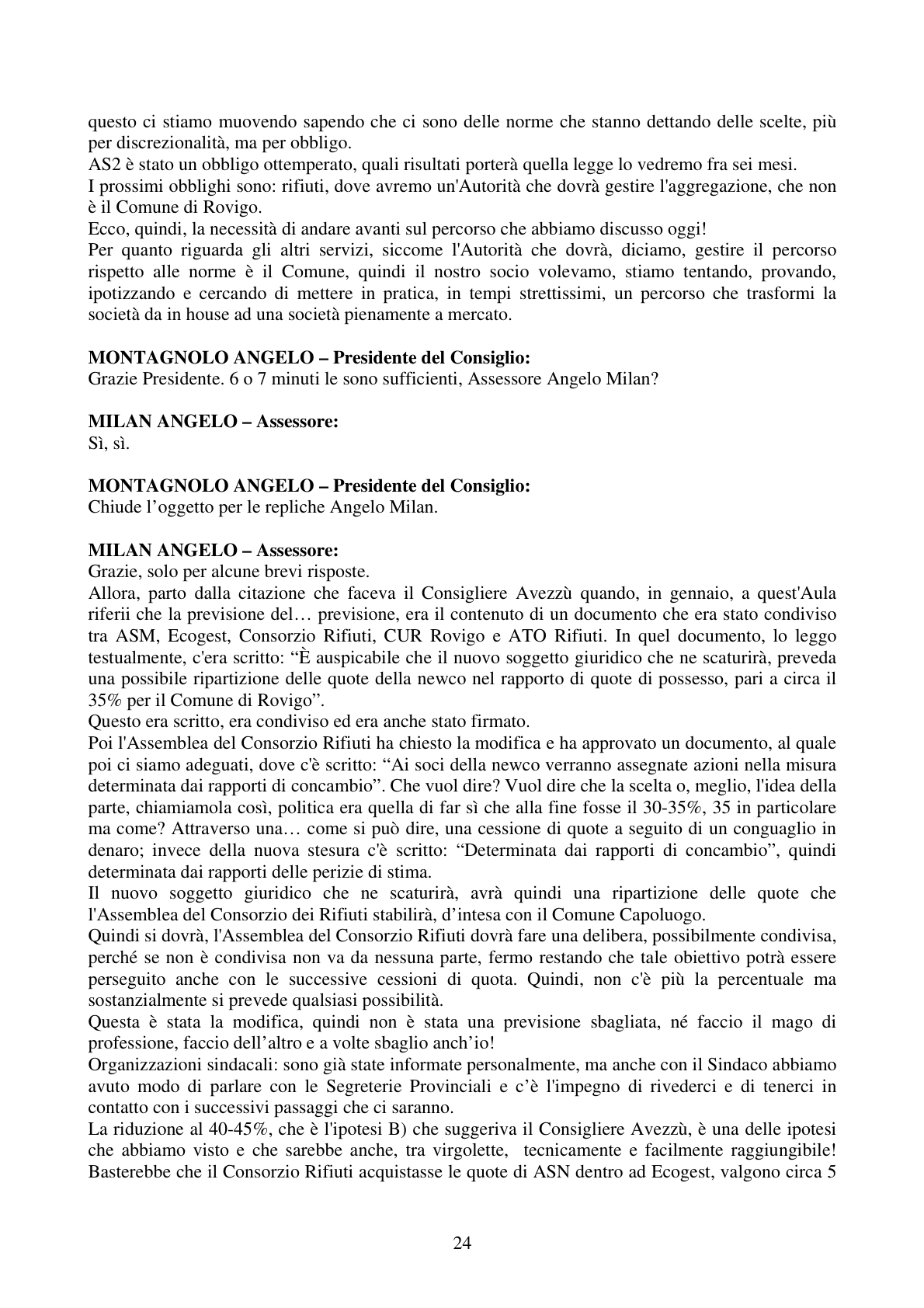 Pagina 24 del verbale