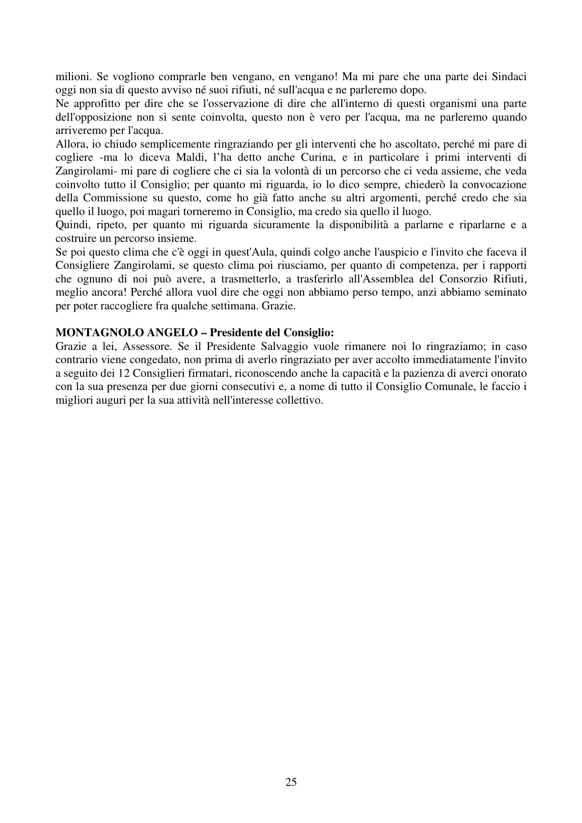 Pagina 25 del verbale