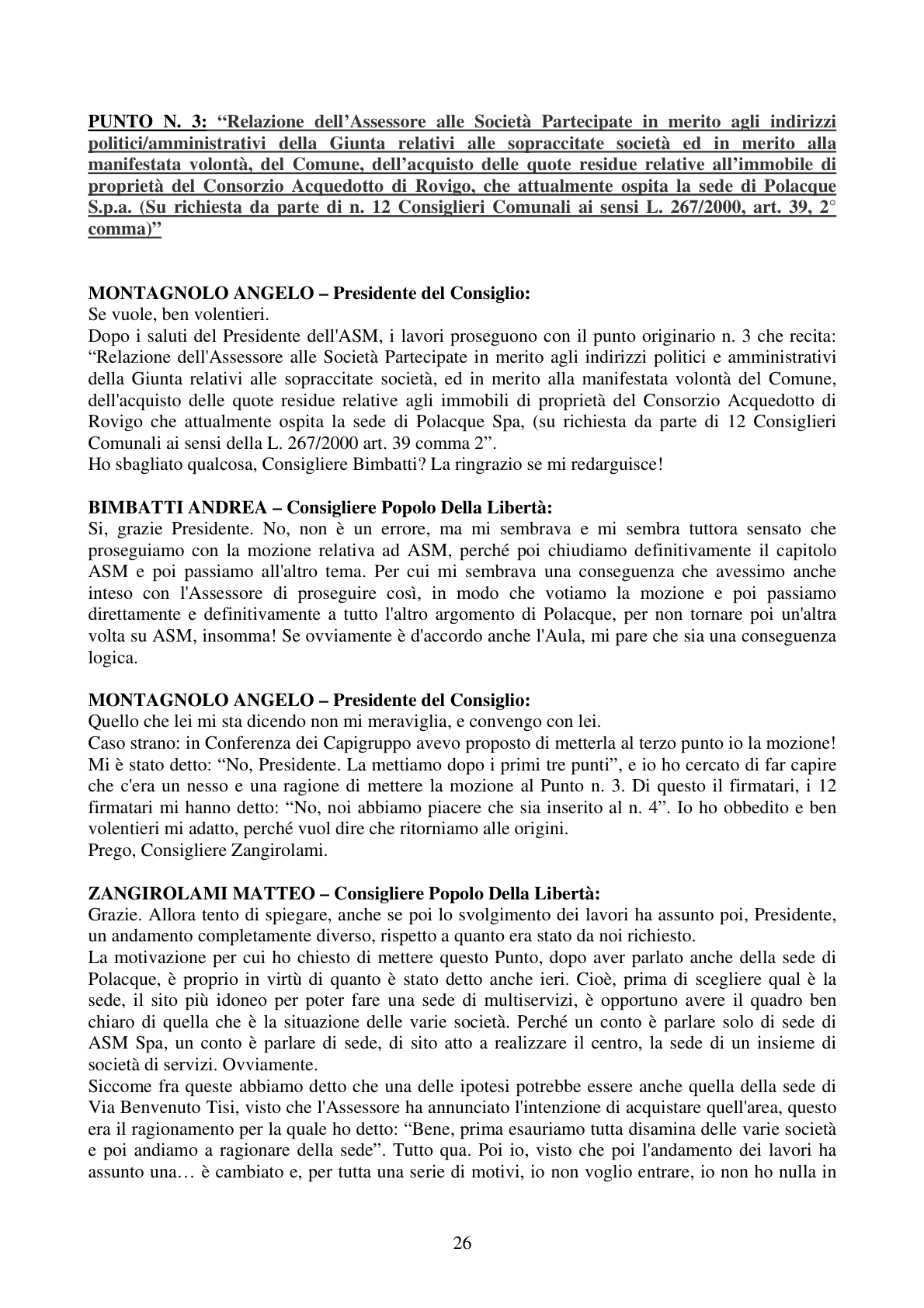 Pagina 26 del verbale