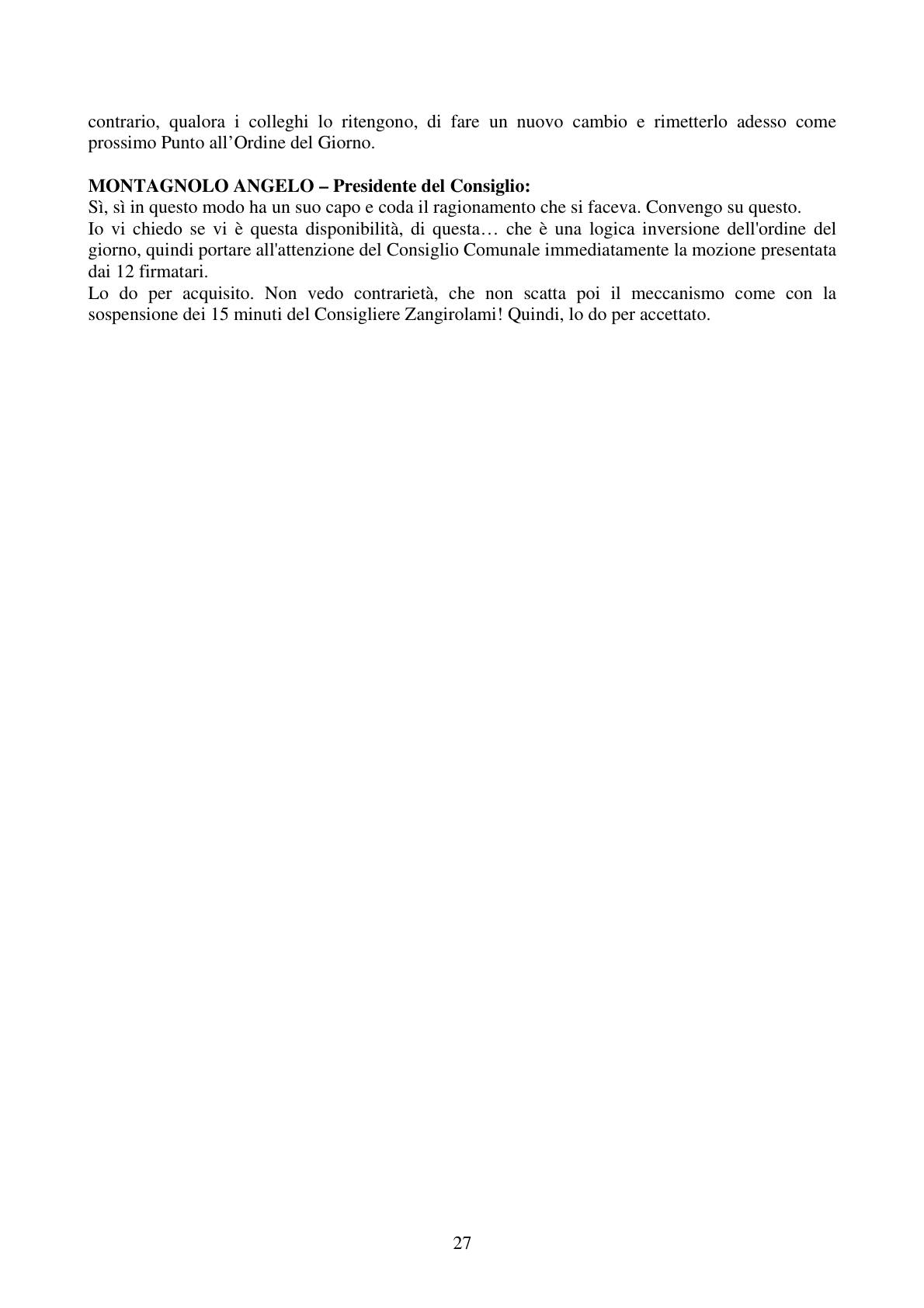 Pagina 27 del verbale