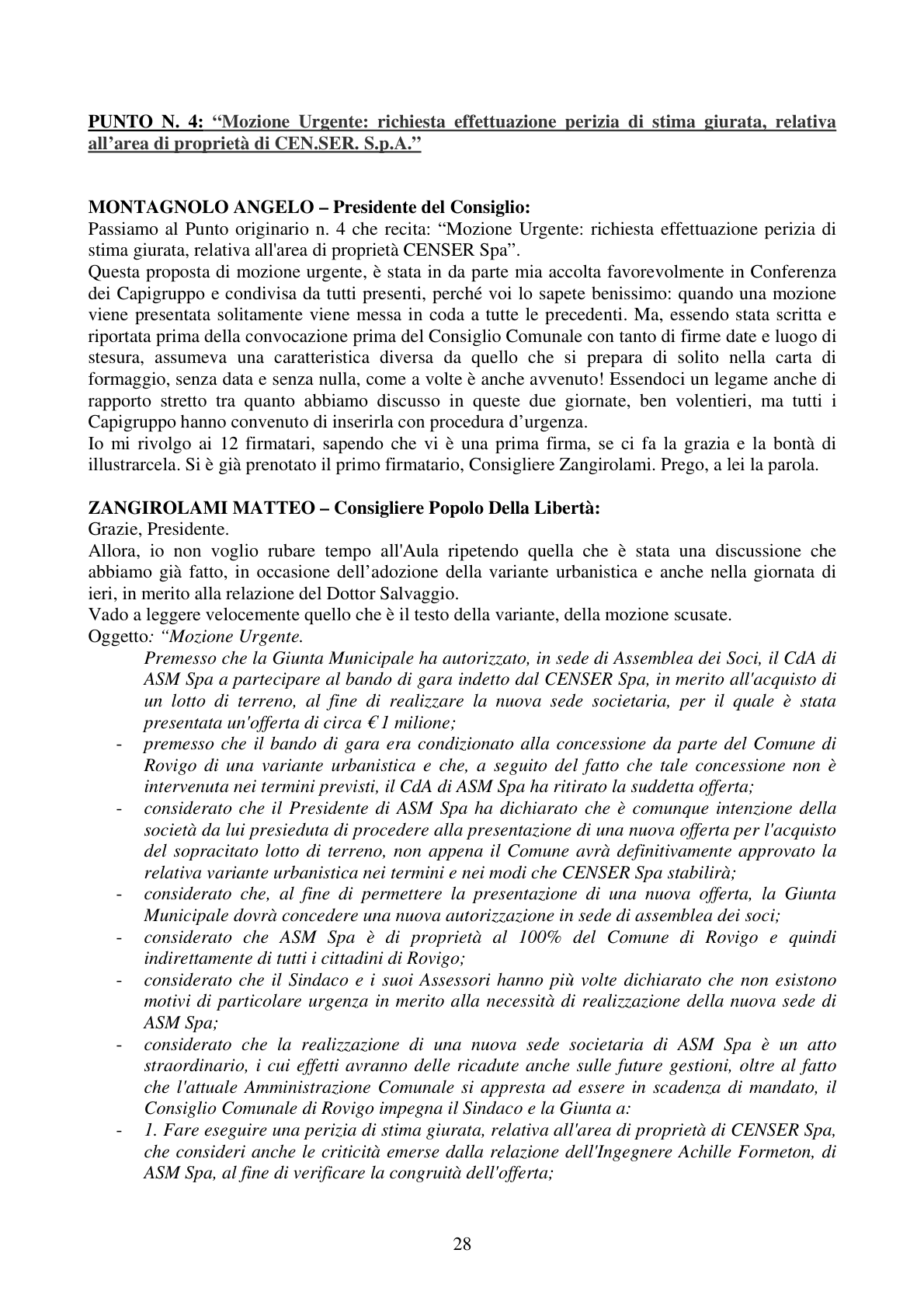 Pagina 28 del verbale