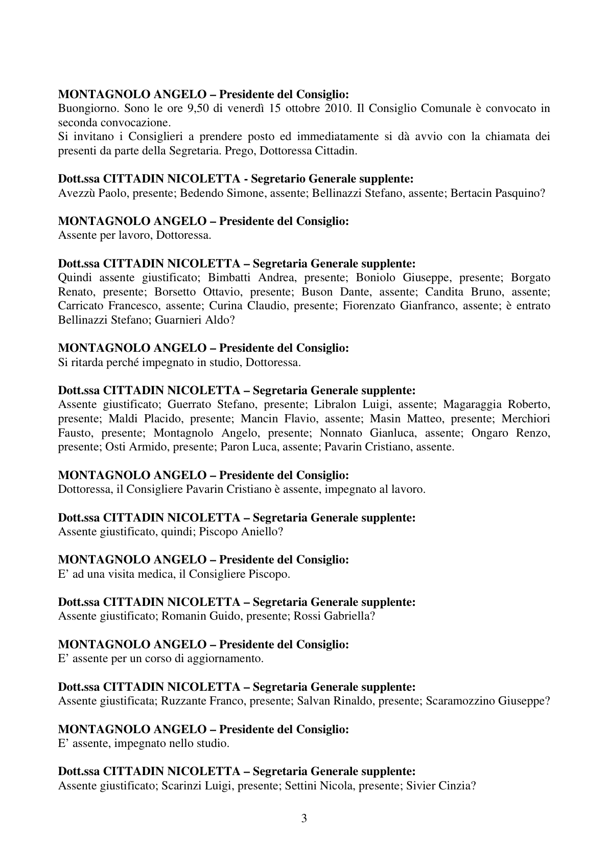 Pagina 3 del verbale