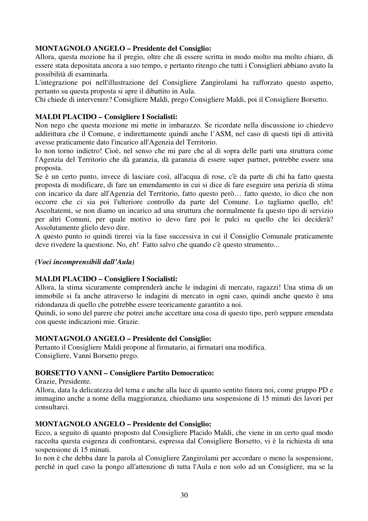 Pagina 30 del verbale