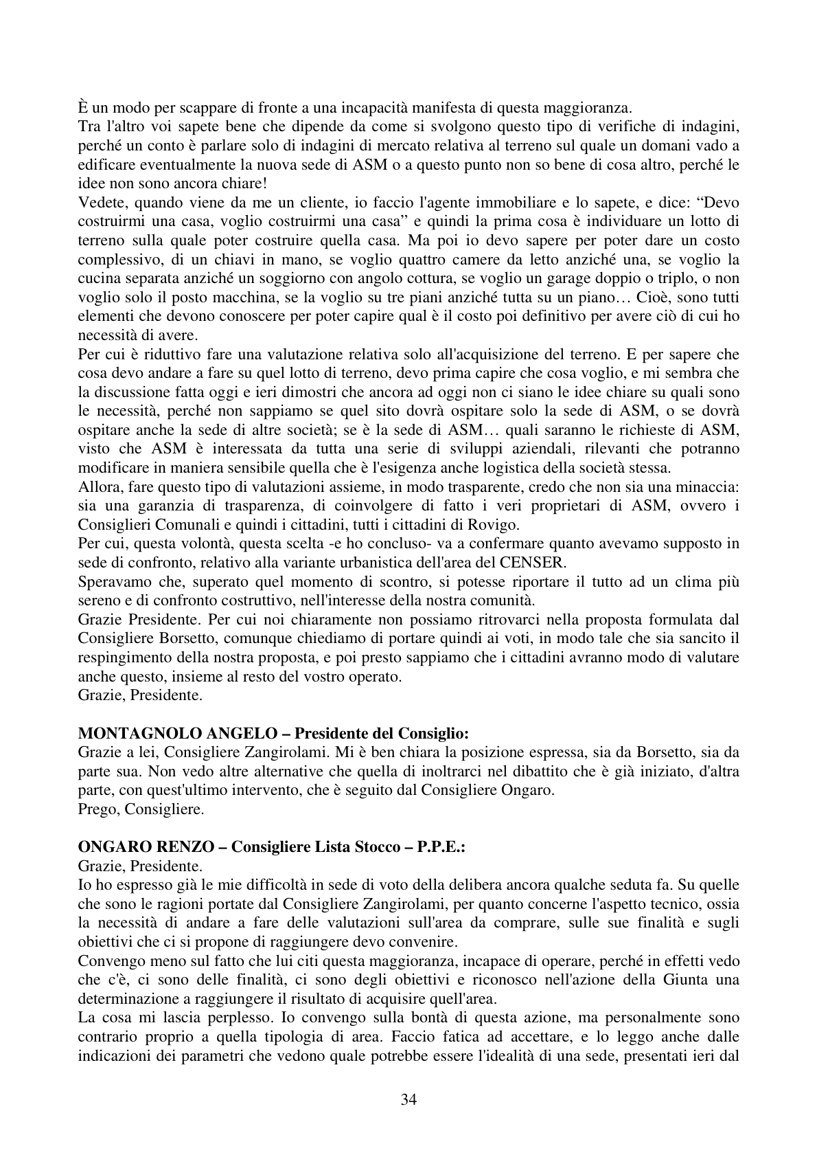 Pagina 34 del verbale
