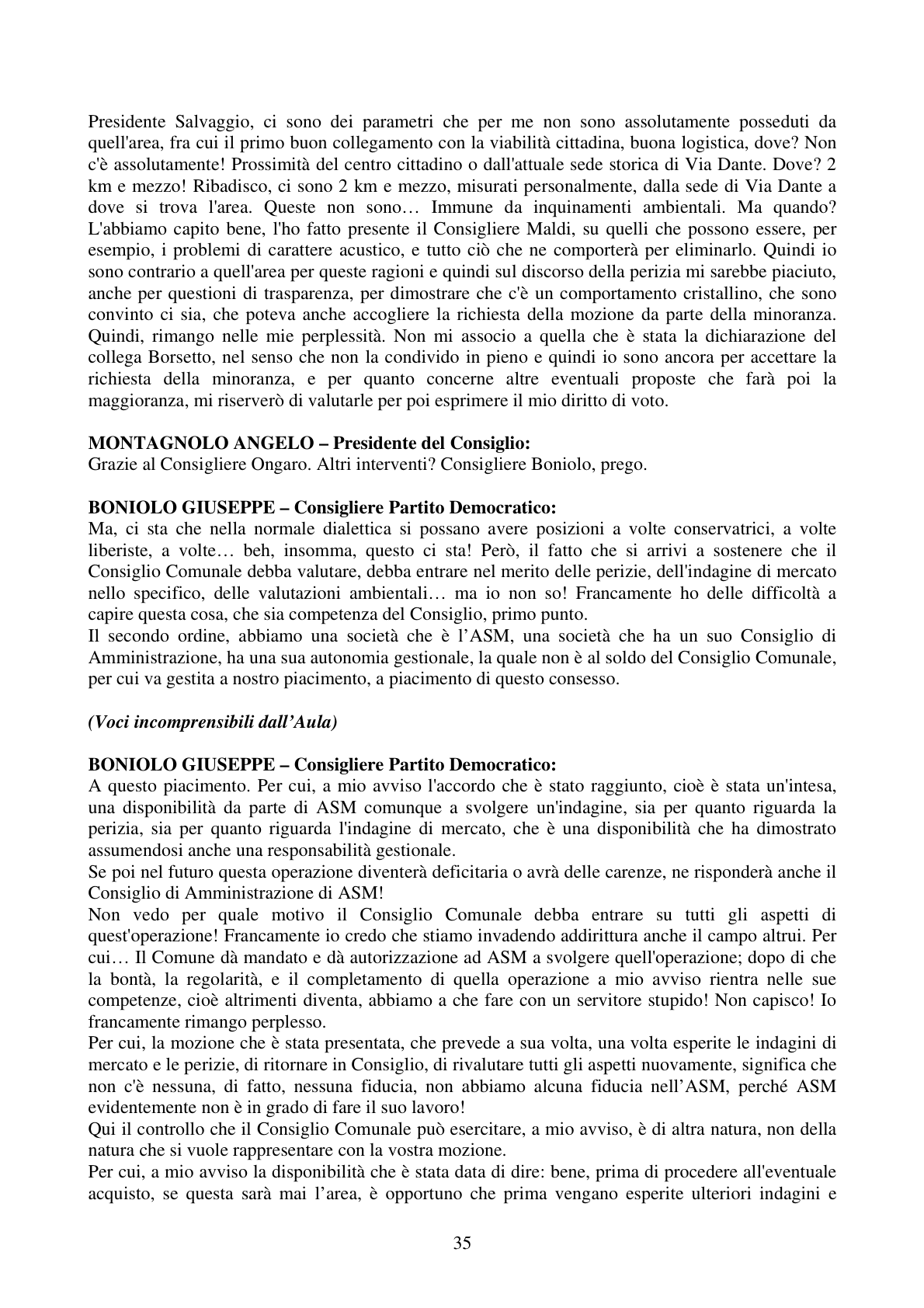 Pagina 35 del verbale