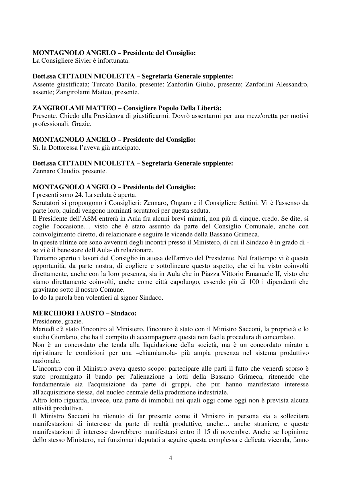Pagina 4 del verbale