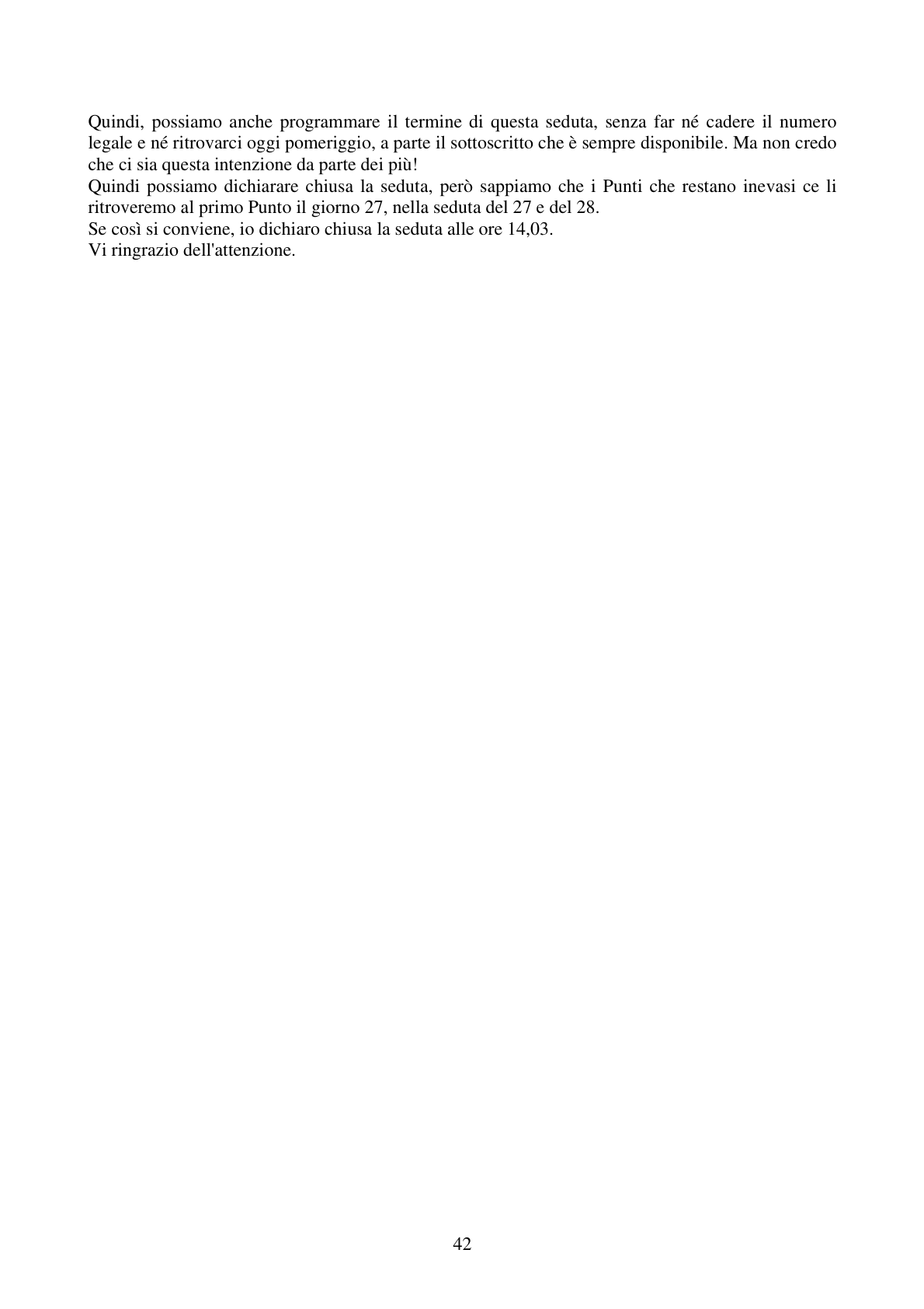 Pagina 42 del verbale