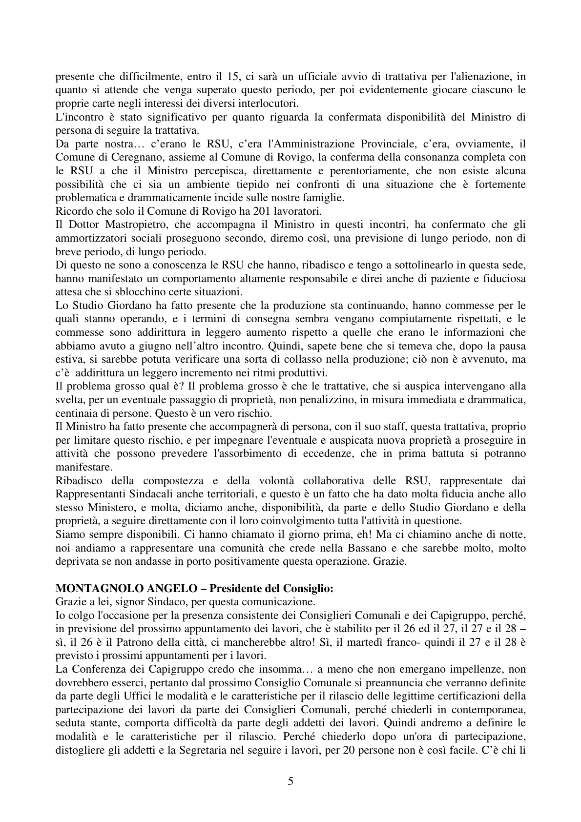 Pagina 5 del verbale