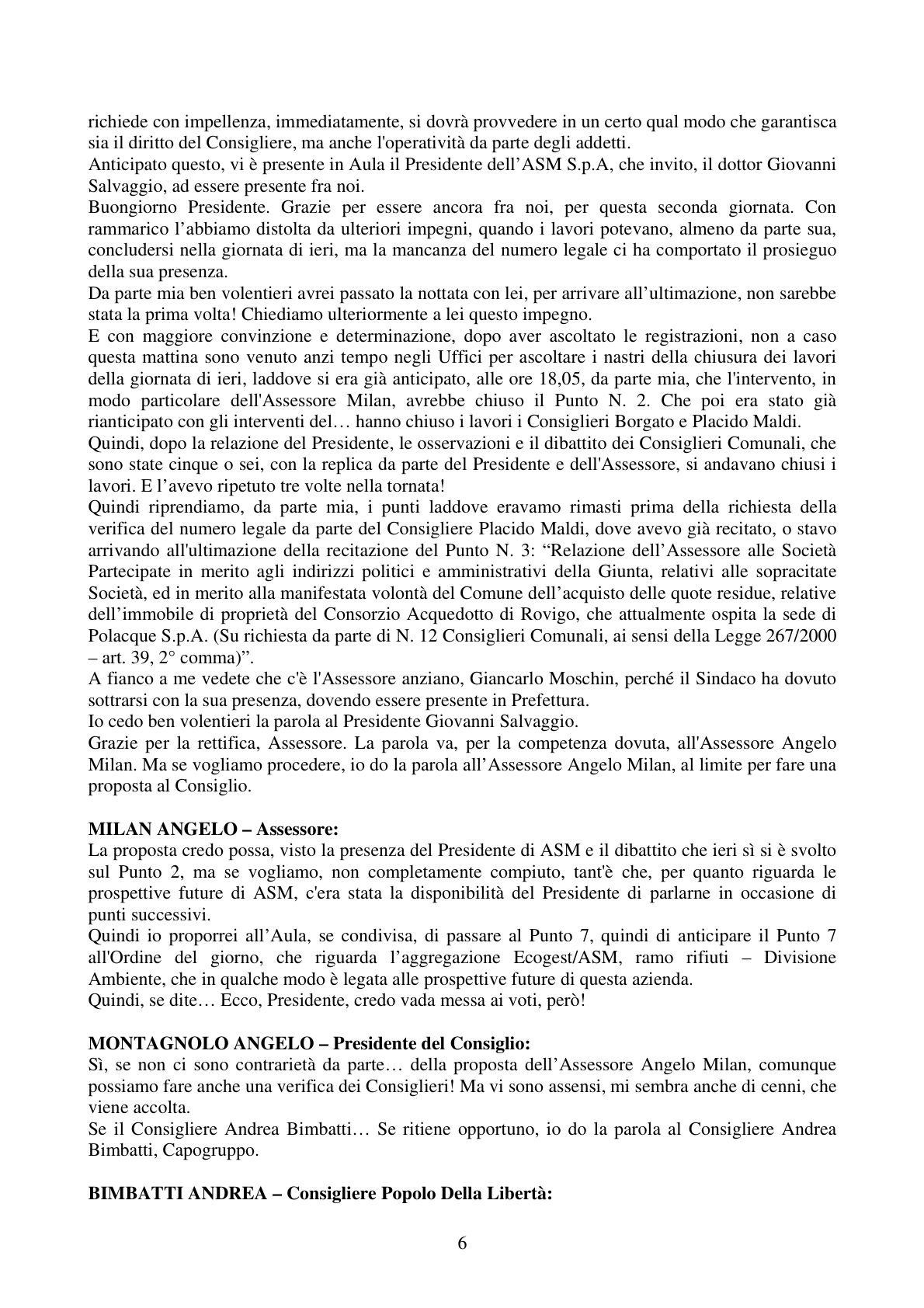 Pagina 6 del verbale