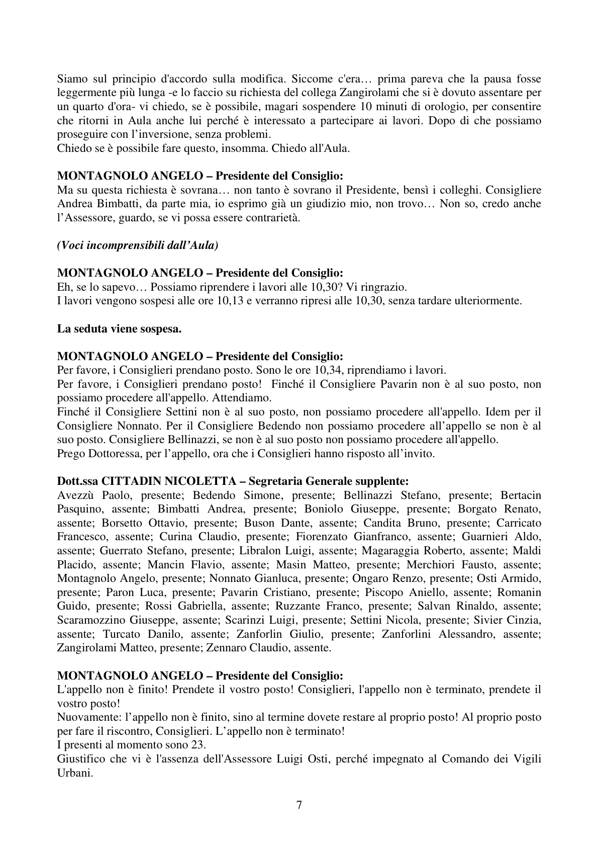Pagina 7 del verbale