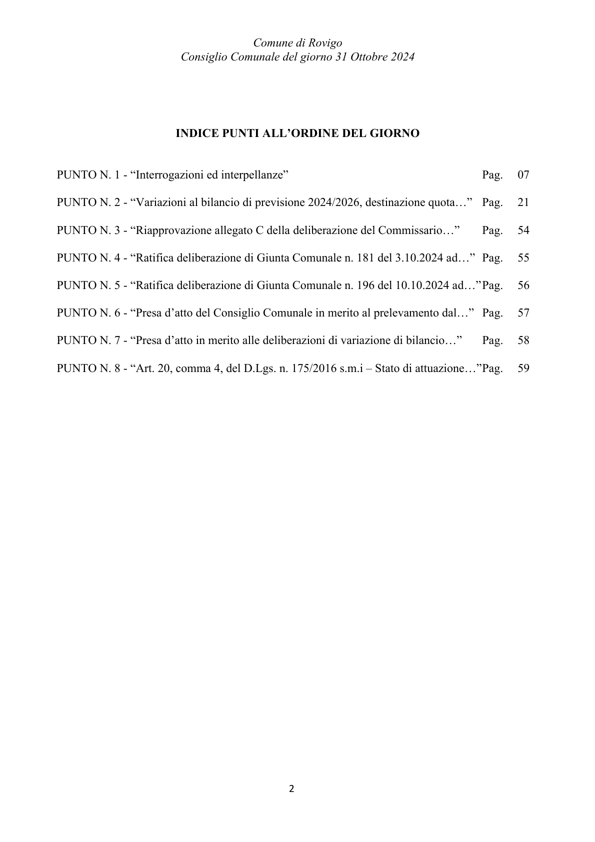Pagina 2 del verbale