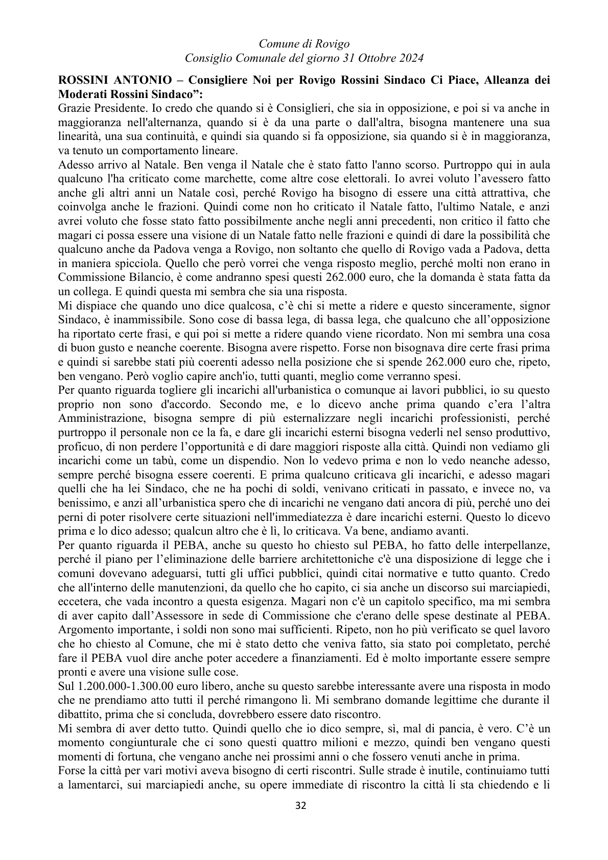 Pagina 32 del verbale