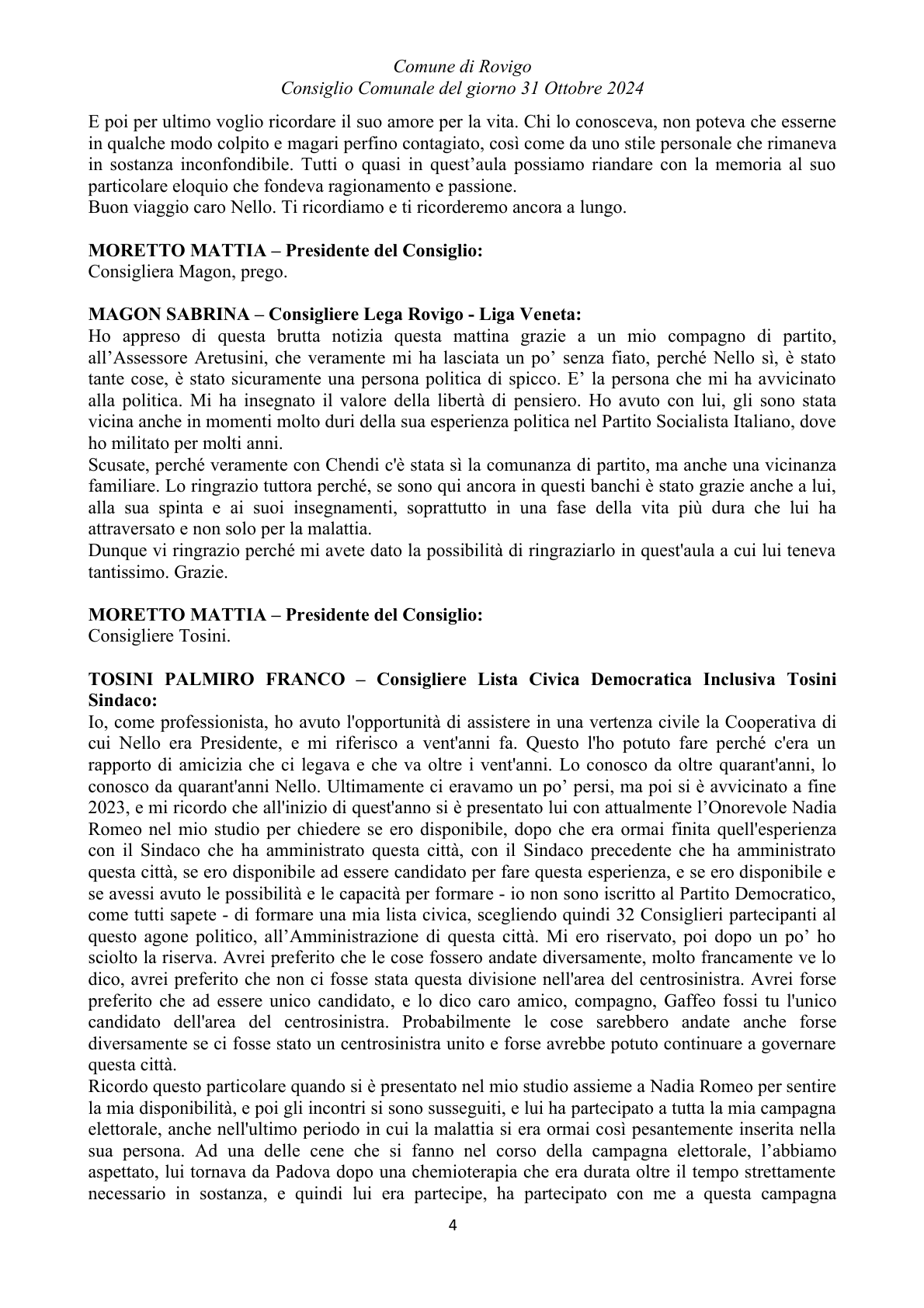 Pagina 4 del verbale