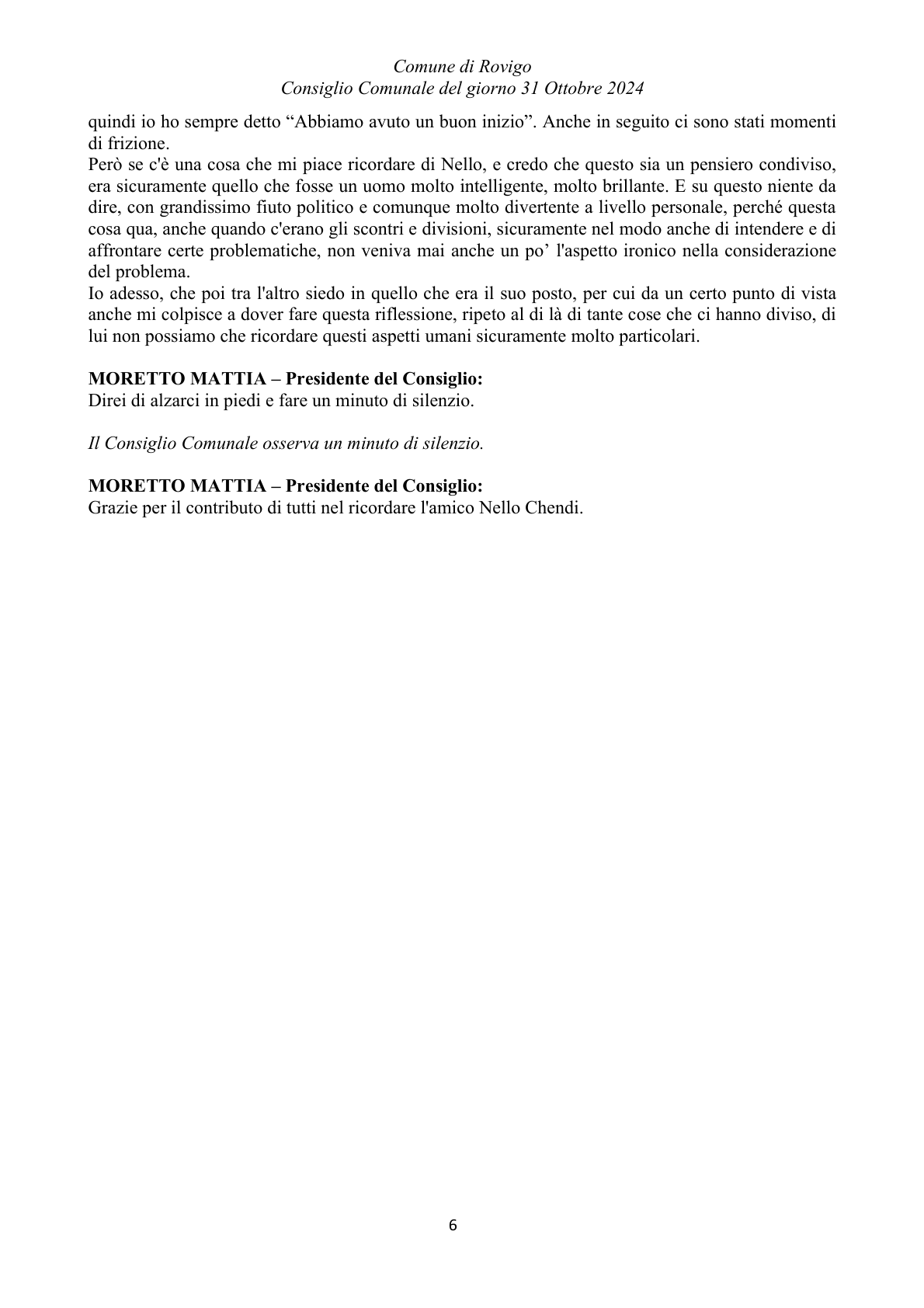 Pagina 6 del verbale
