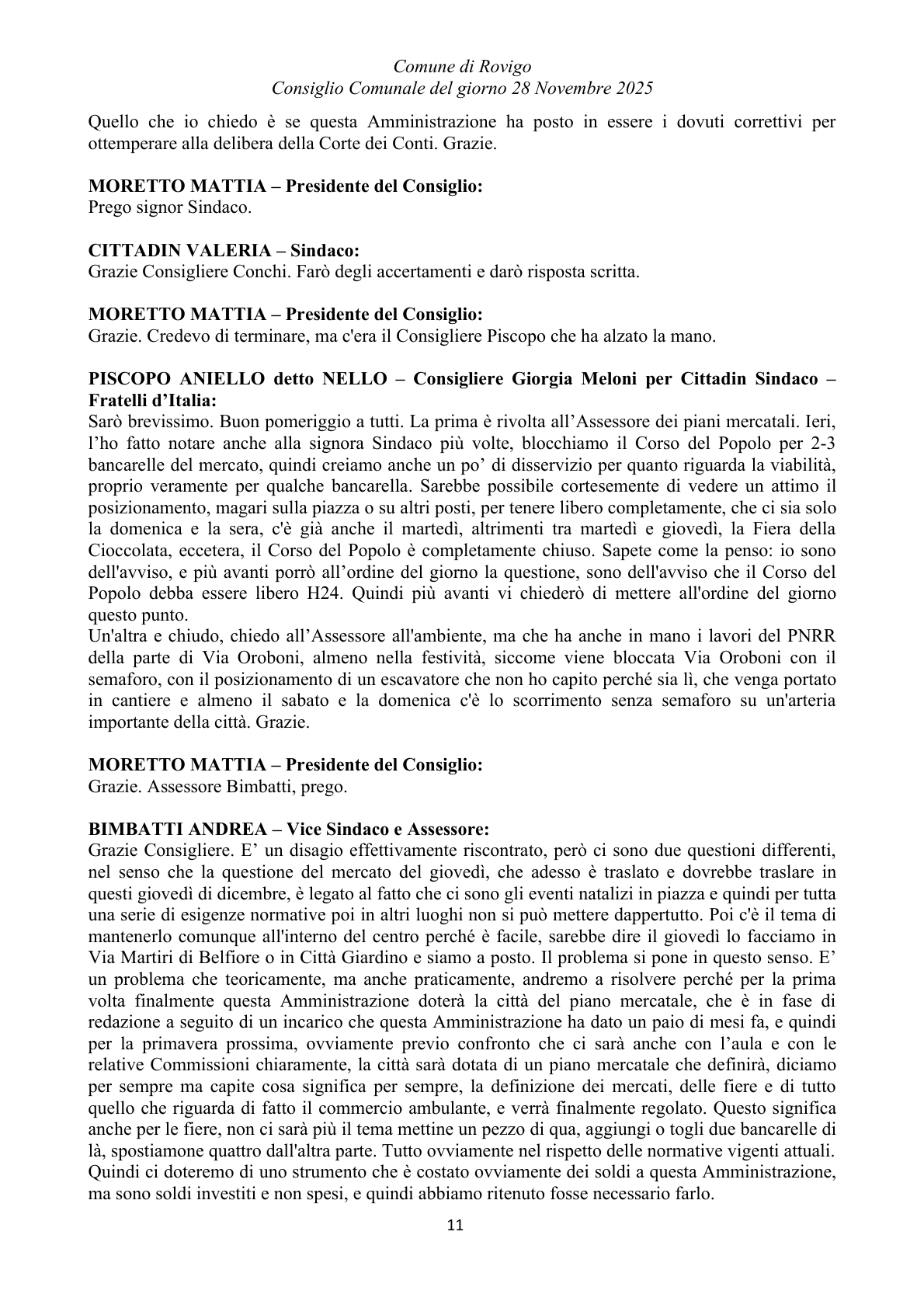 Pagina 11 del verbale