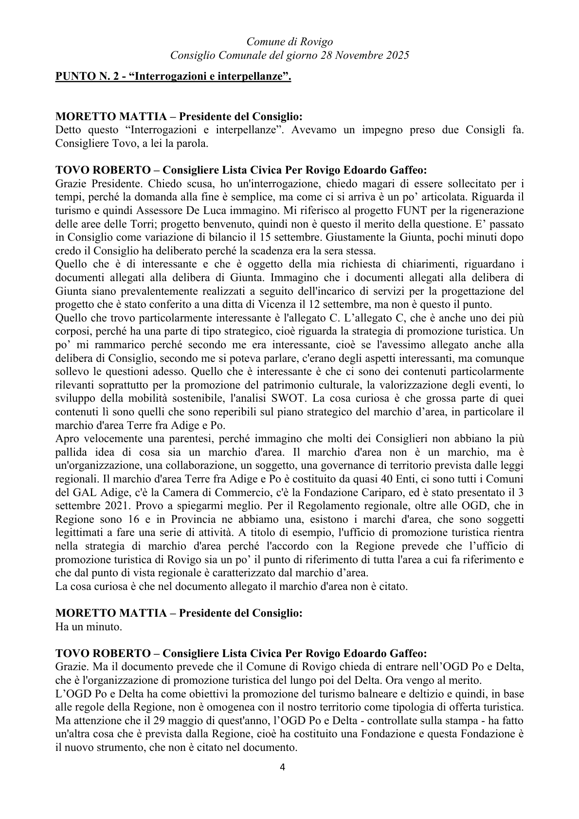 Pagina 4 del verbale