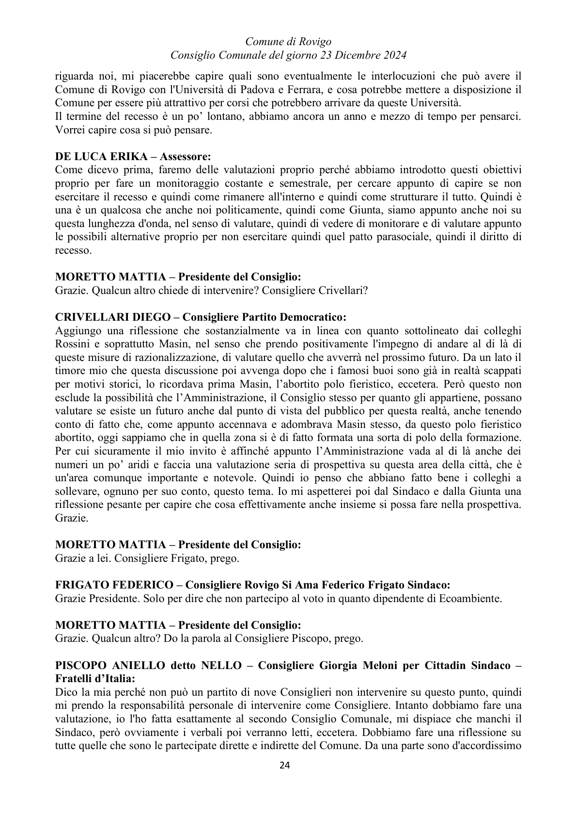 Pagina 24 del verbale