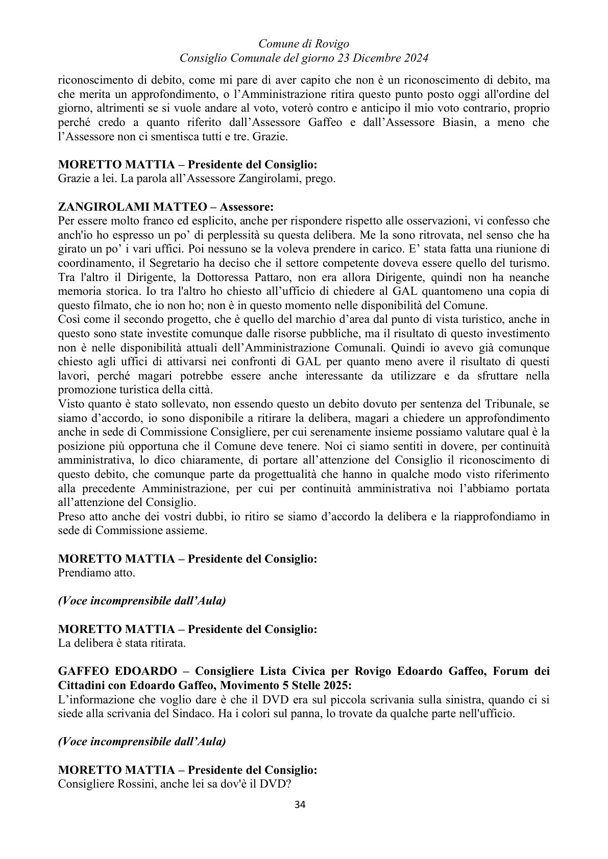 Pagina 34 del verbale