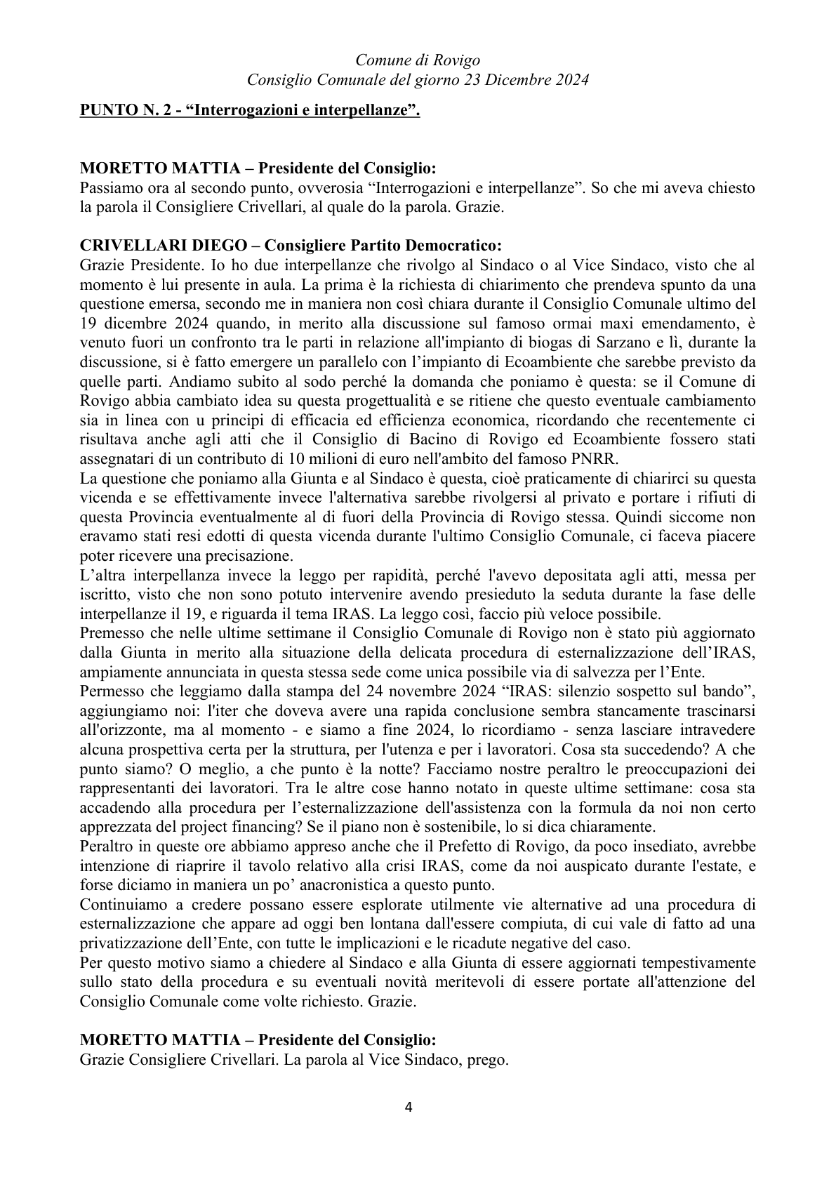 Pagina 4 del verbale