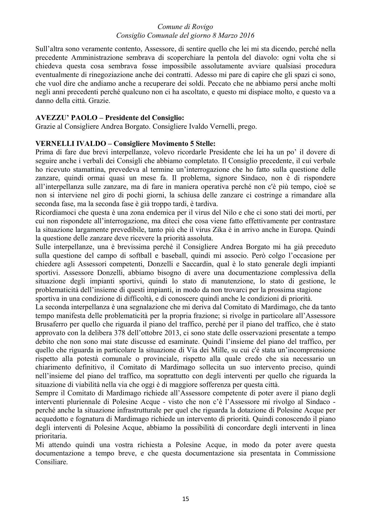 Pagina 15 del verbale