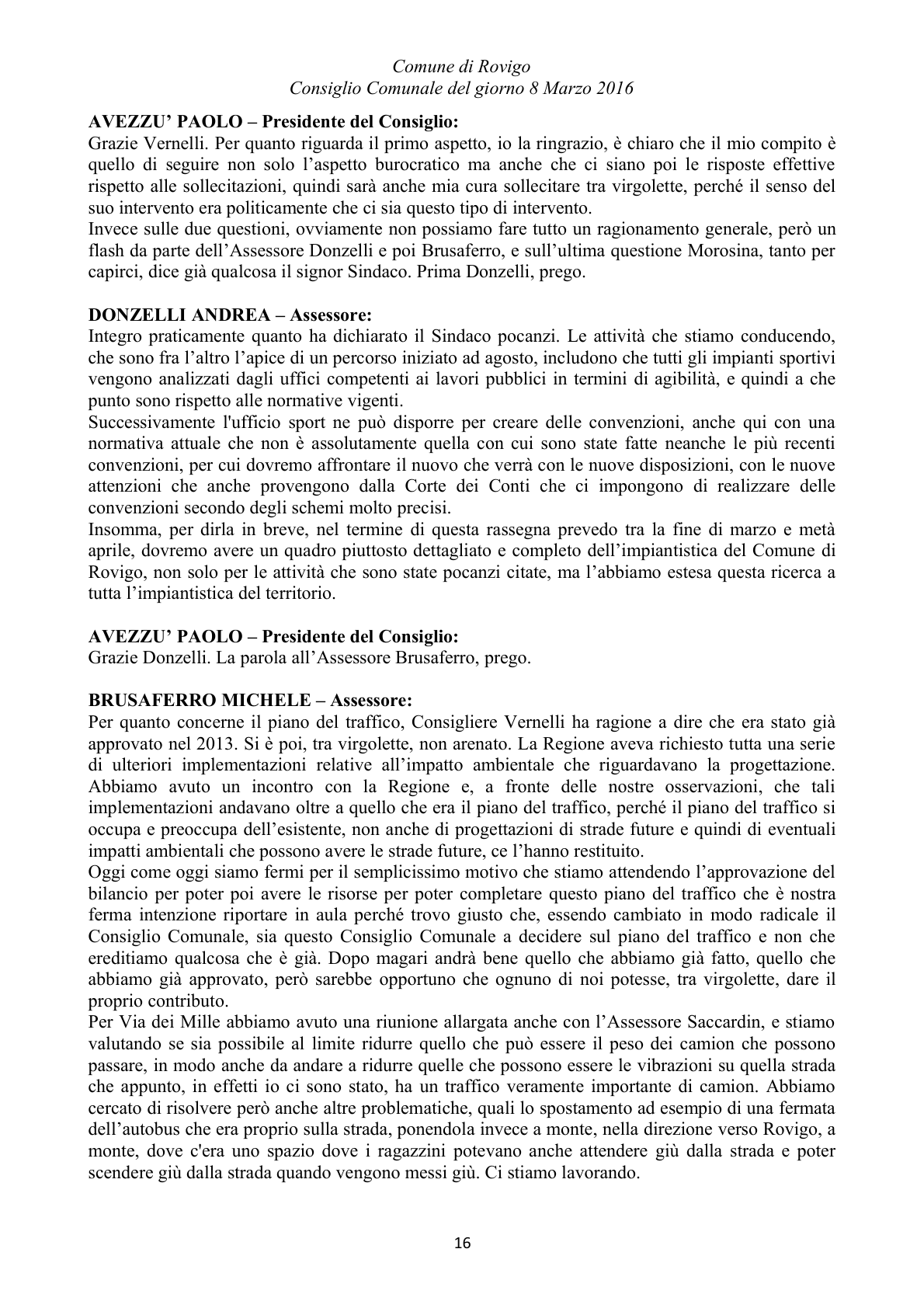 Pagina 16 del verbale