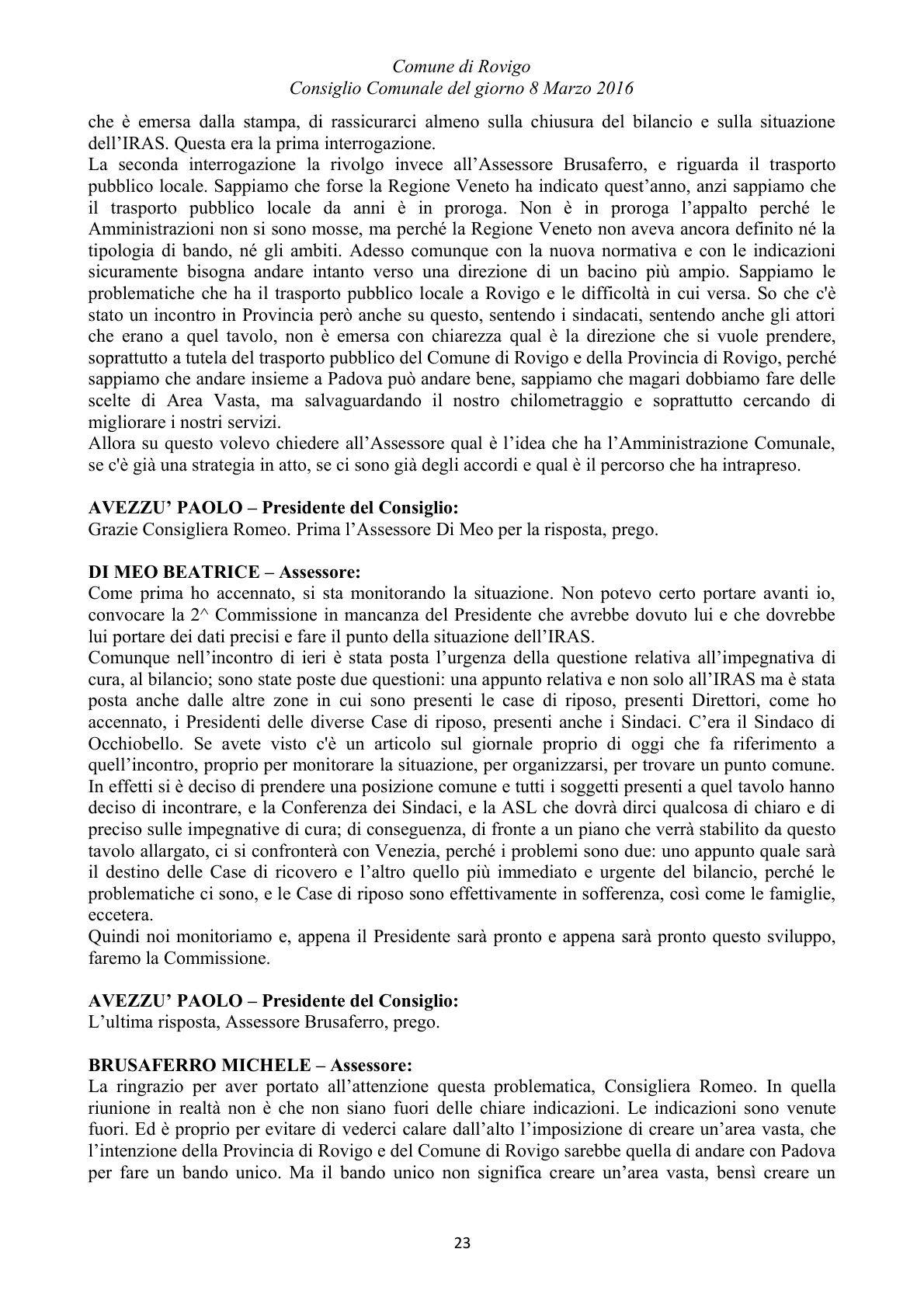 Pagina 23 del verbale