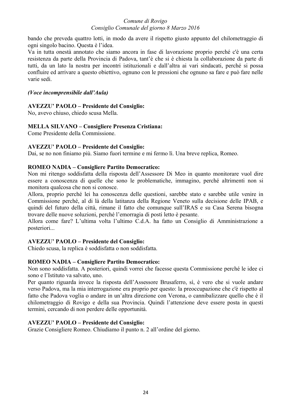 Pagina 24 del verbale