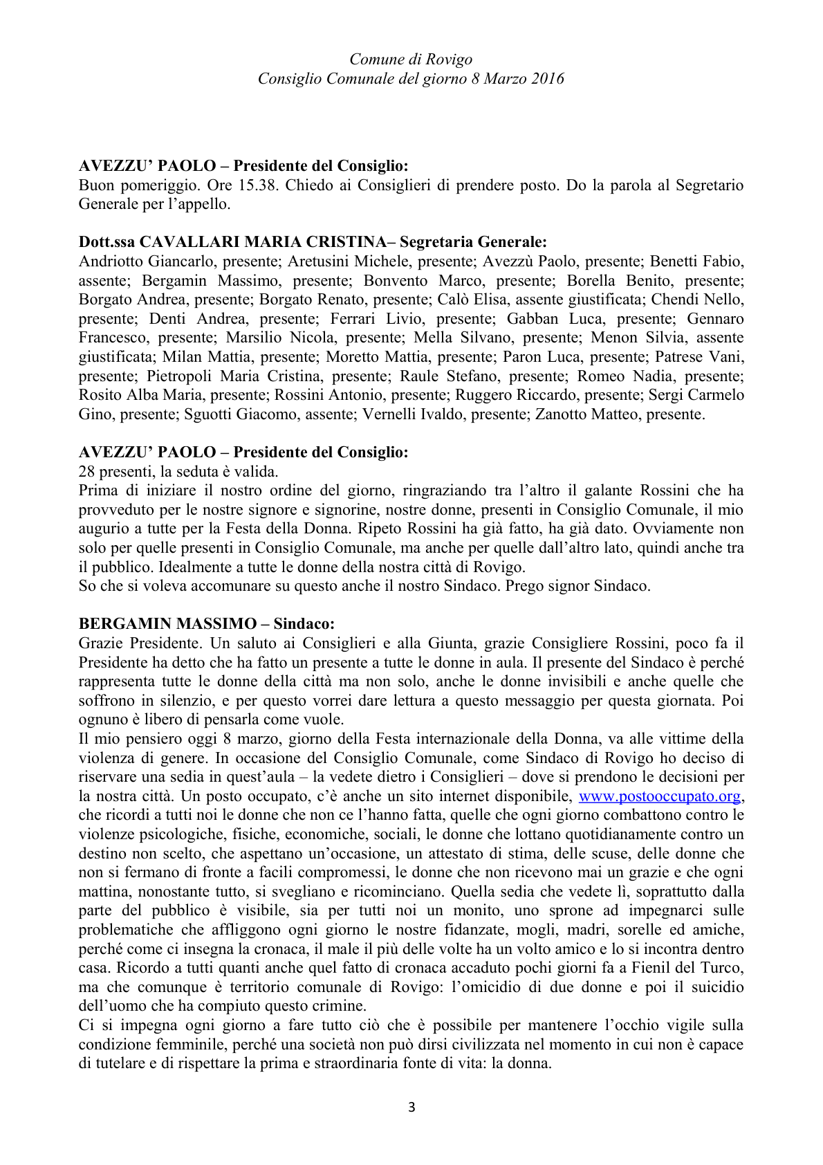 Pagina 3 del verbale