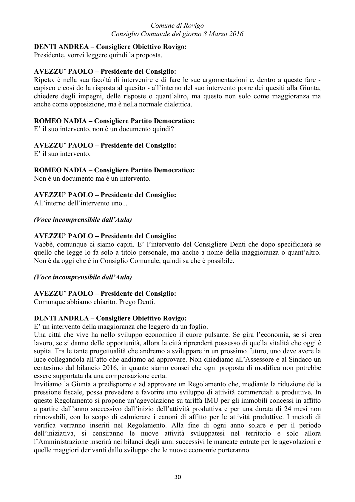 Pagina 30 del verbale