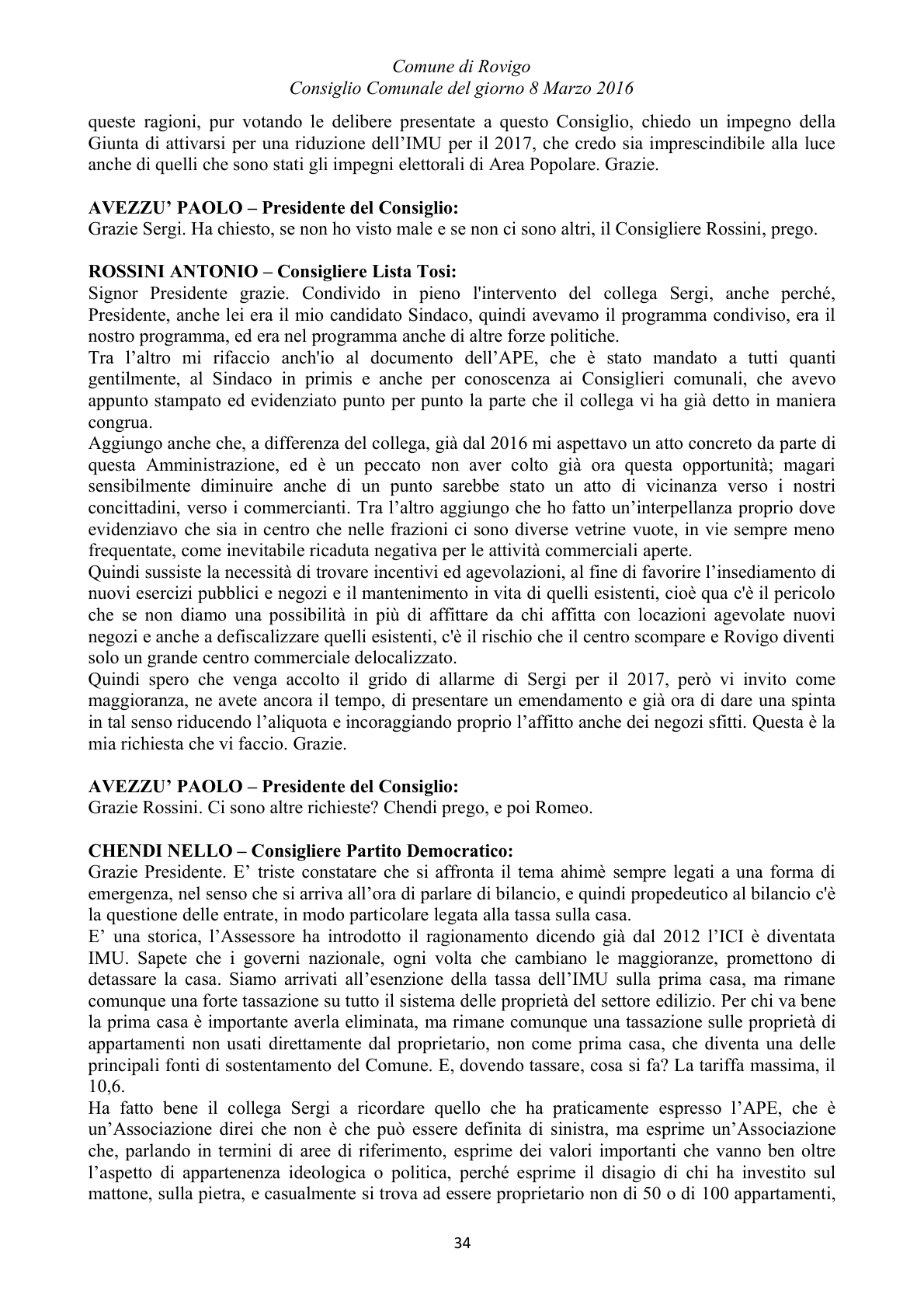 Pagina 34 del verbale