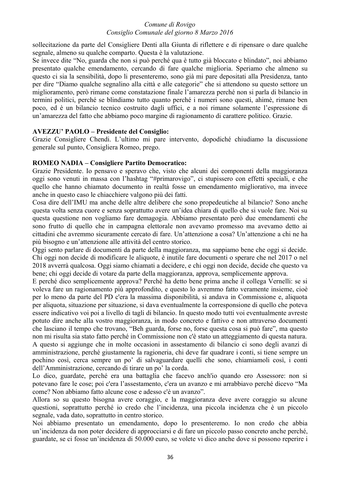 Pagina 36 del verbale