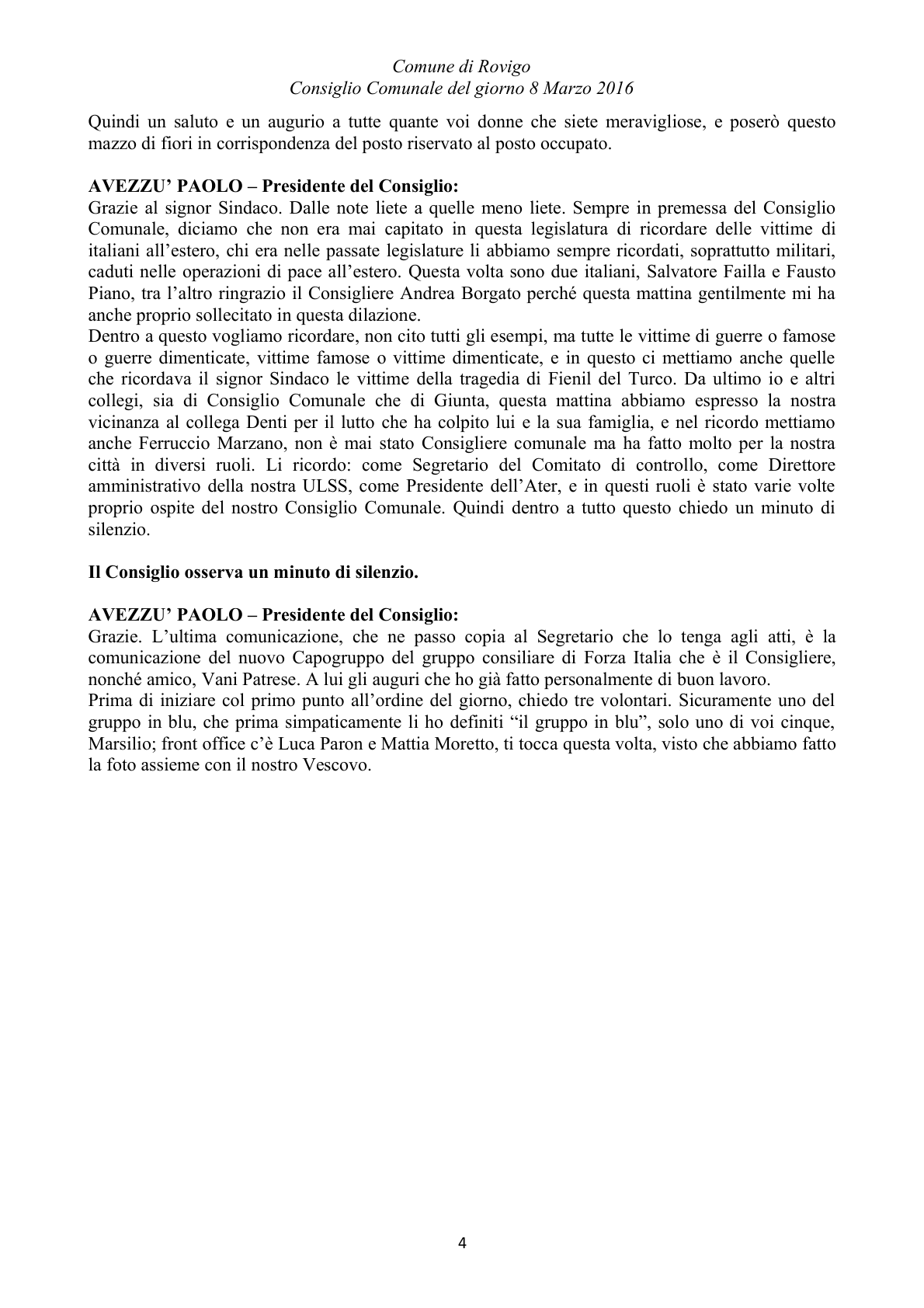 Pagina 4 del verbale
