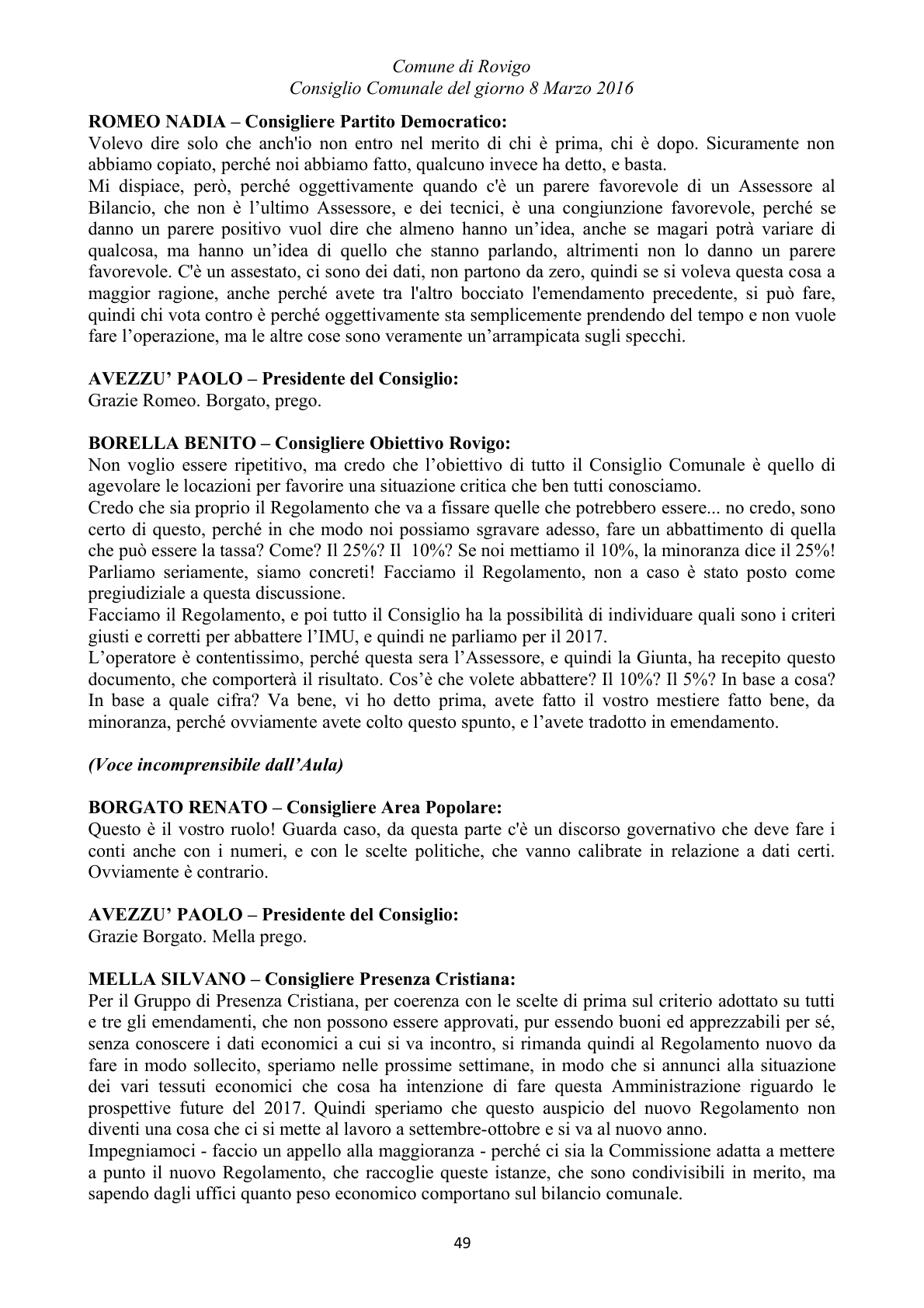 Pagina 49 del verbale