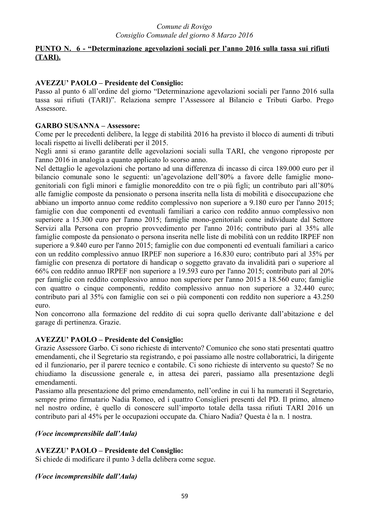 Pagina 59 del verbale
