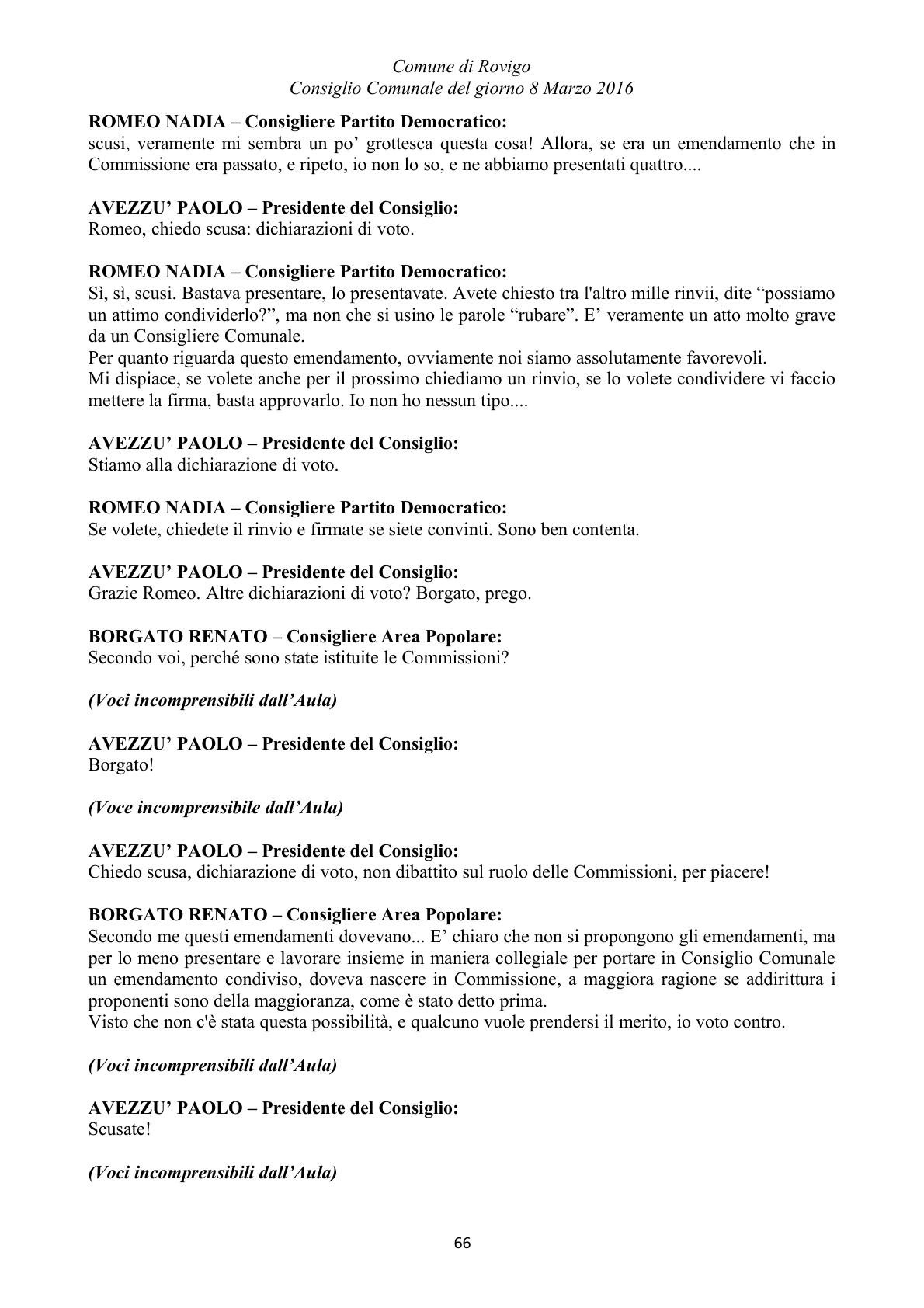 Pagina 66 del verbale
