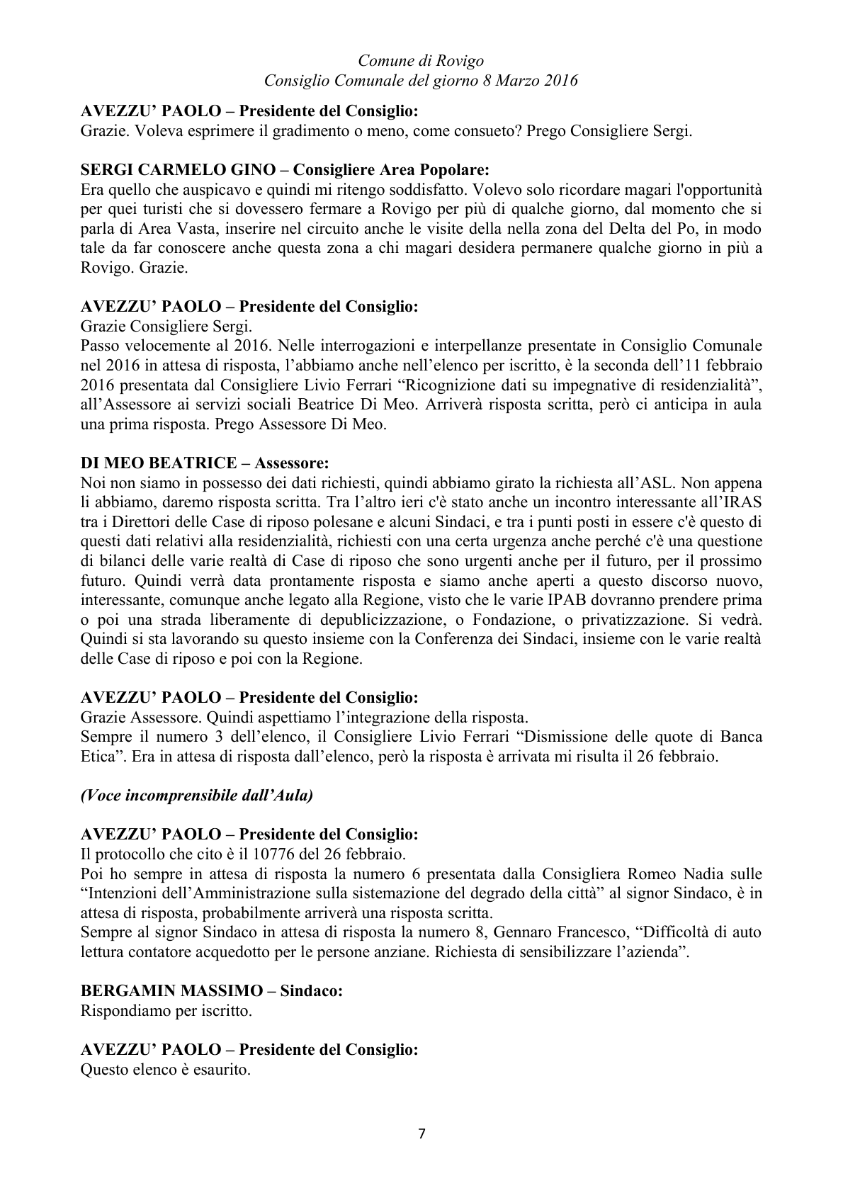 Pagina 7 del verbale