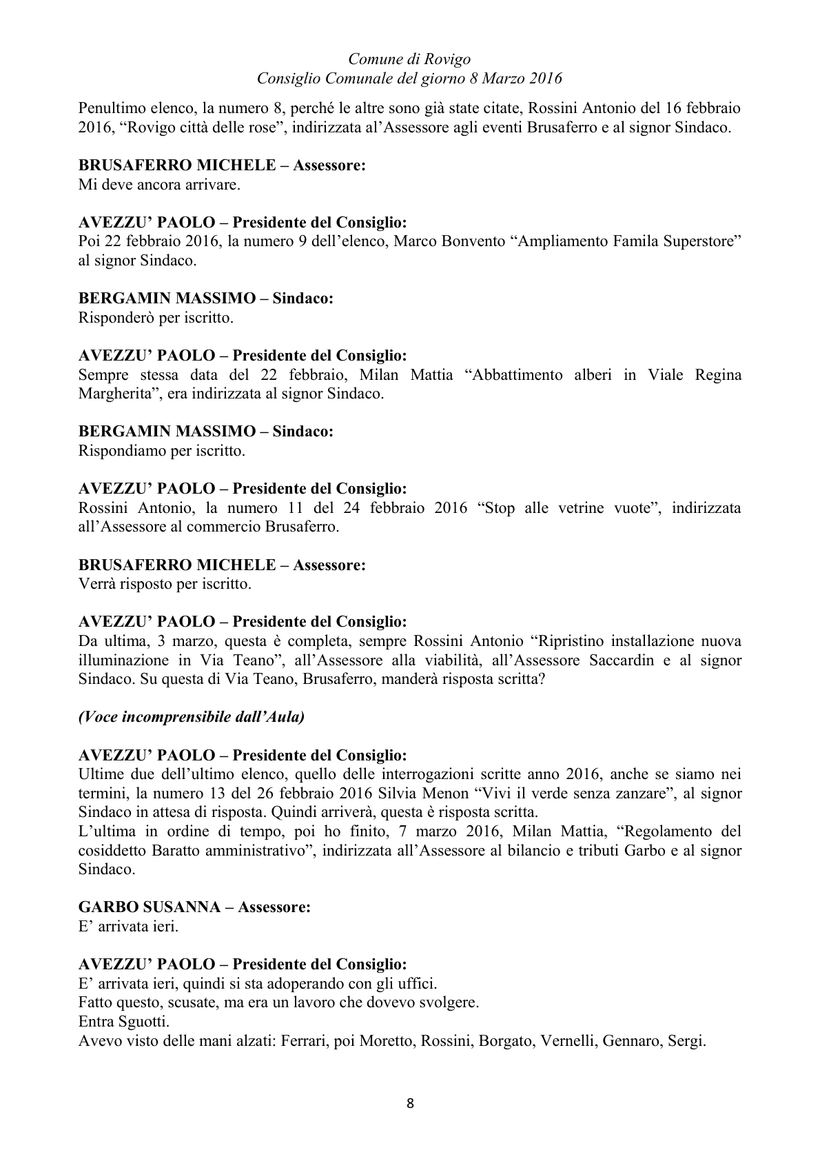 Pagina 8 del verbale