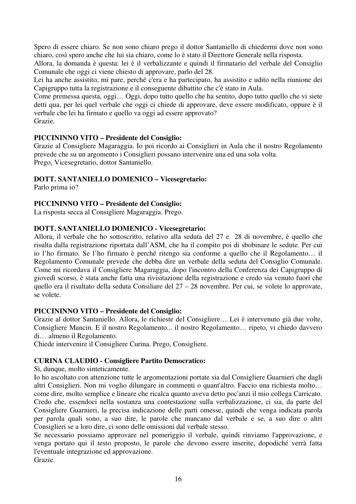 Pagina 16 del verbale