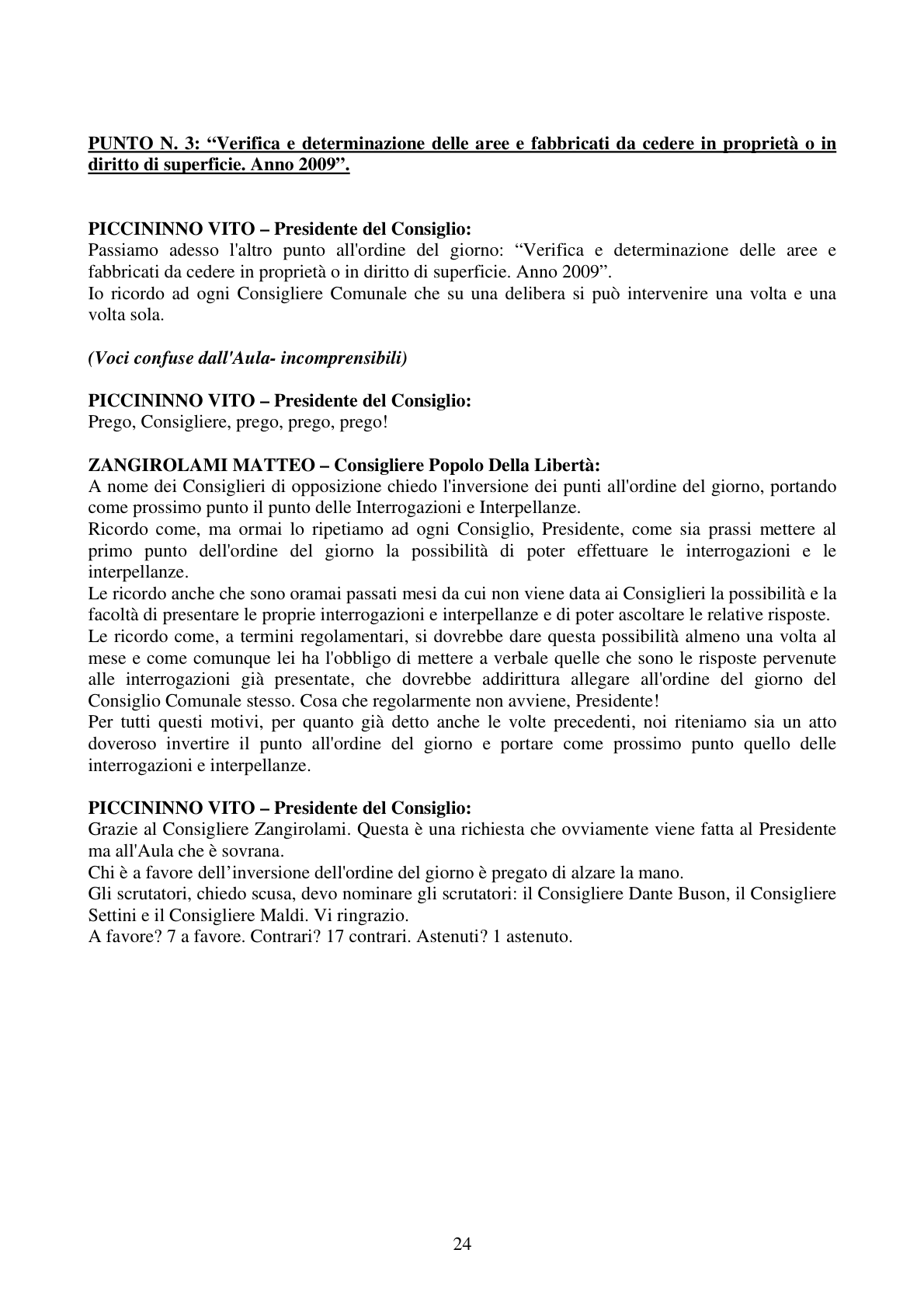 Pagina 24 del verbale