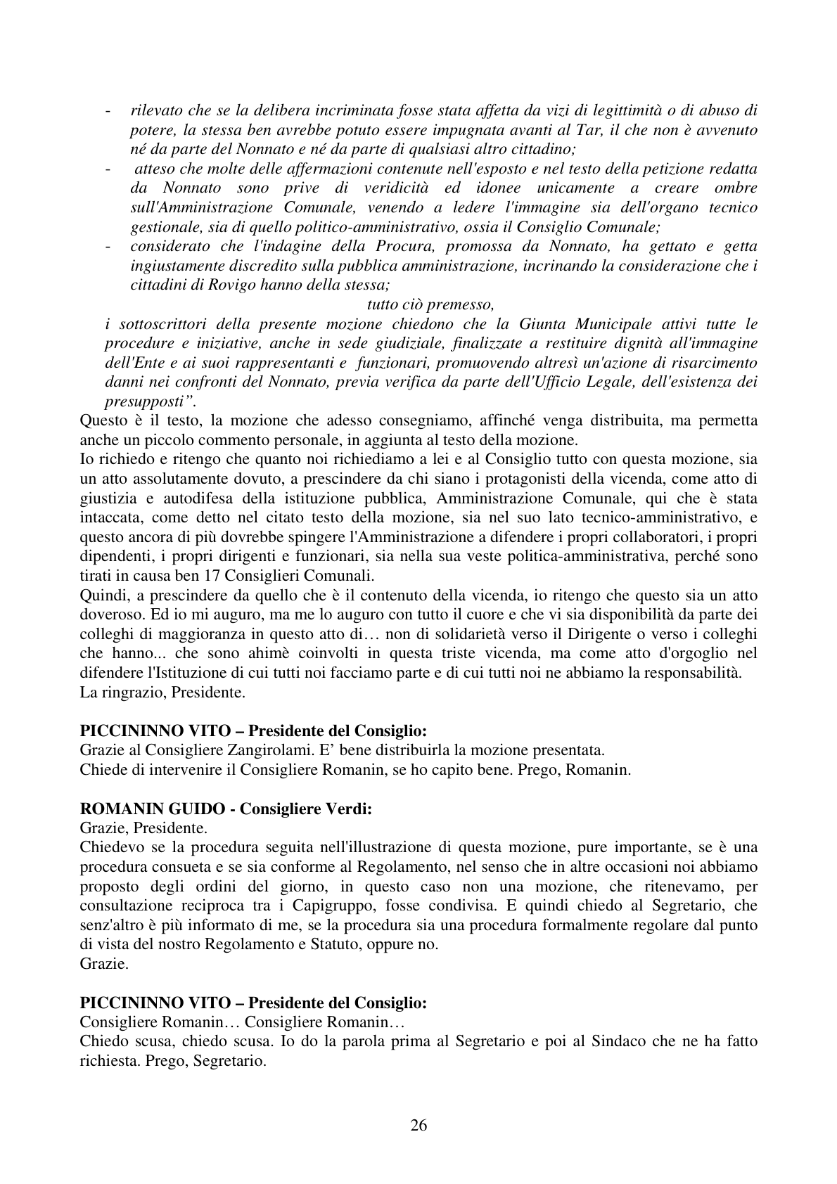 Pagina 26 del verbale