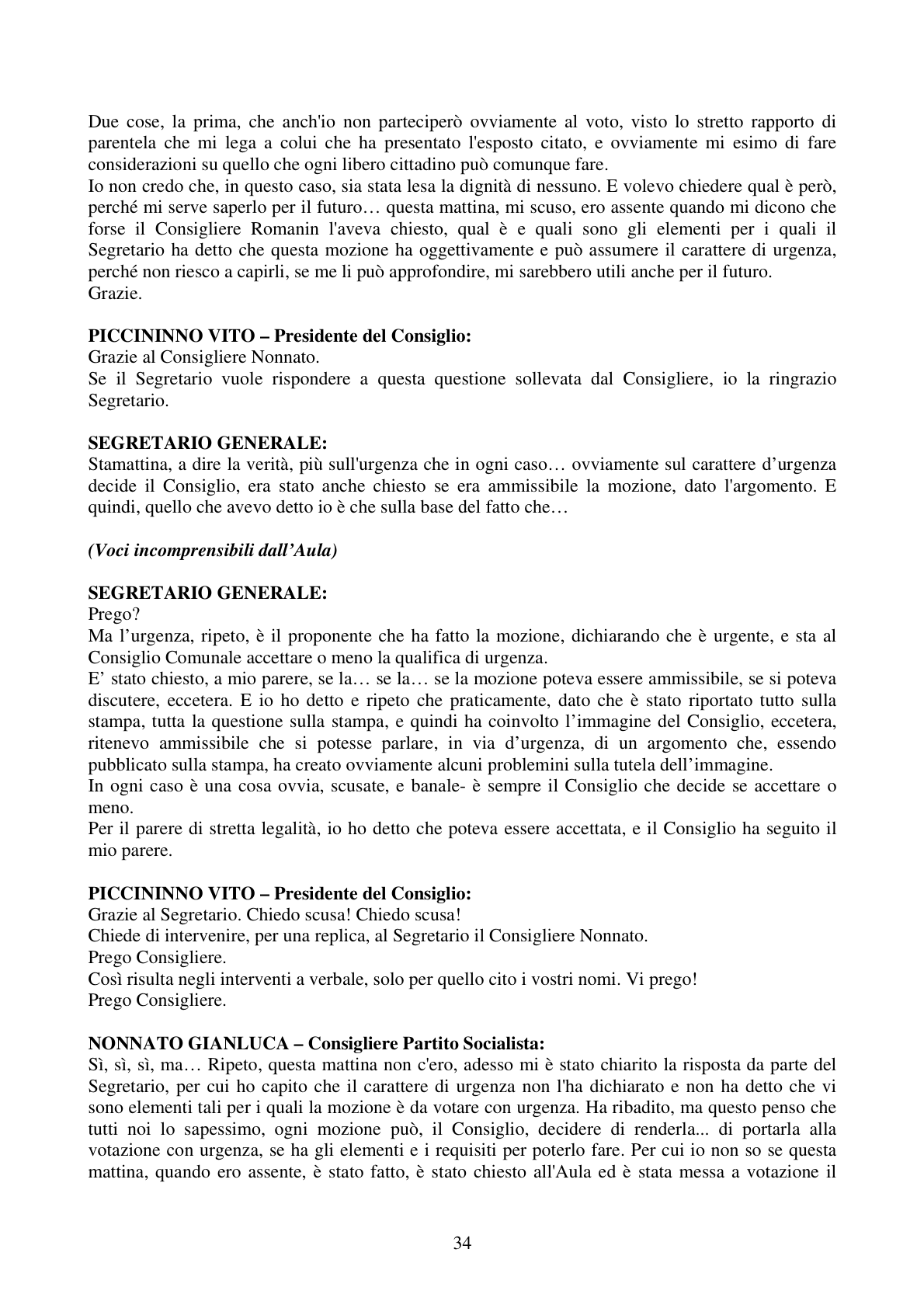 Pagina 34 del verbale