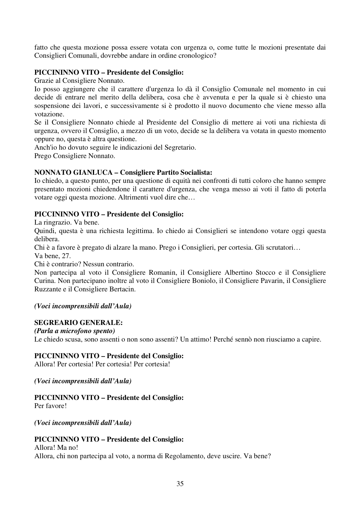 Pagina 35 del verbale