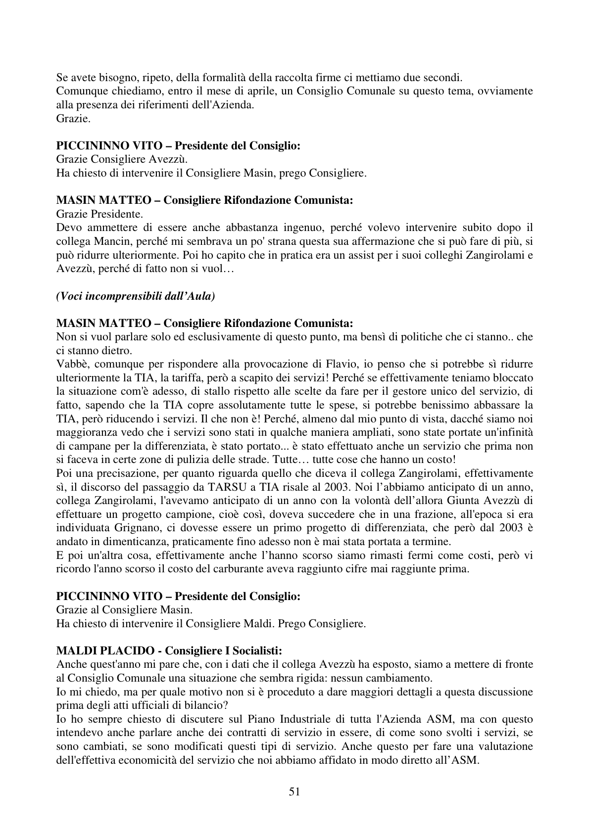 Pagina 51 del verbale
