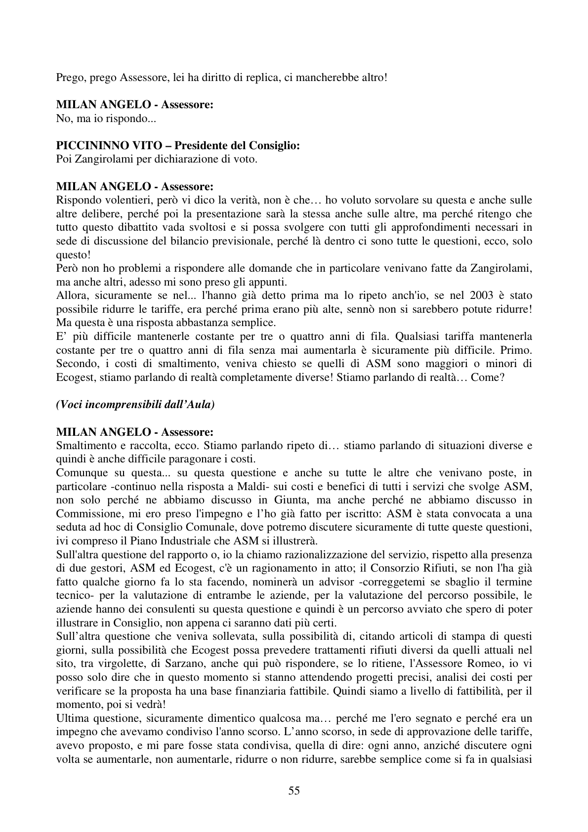 Pagina 55 del verbale