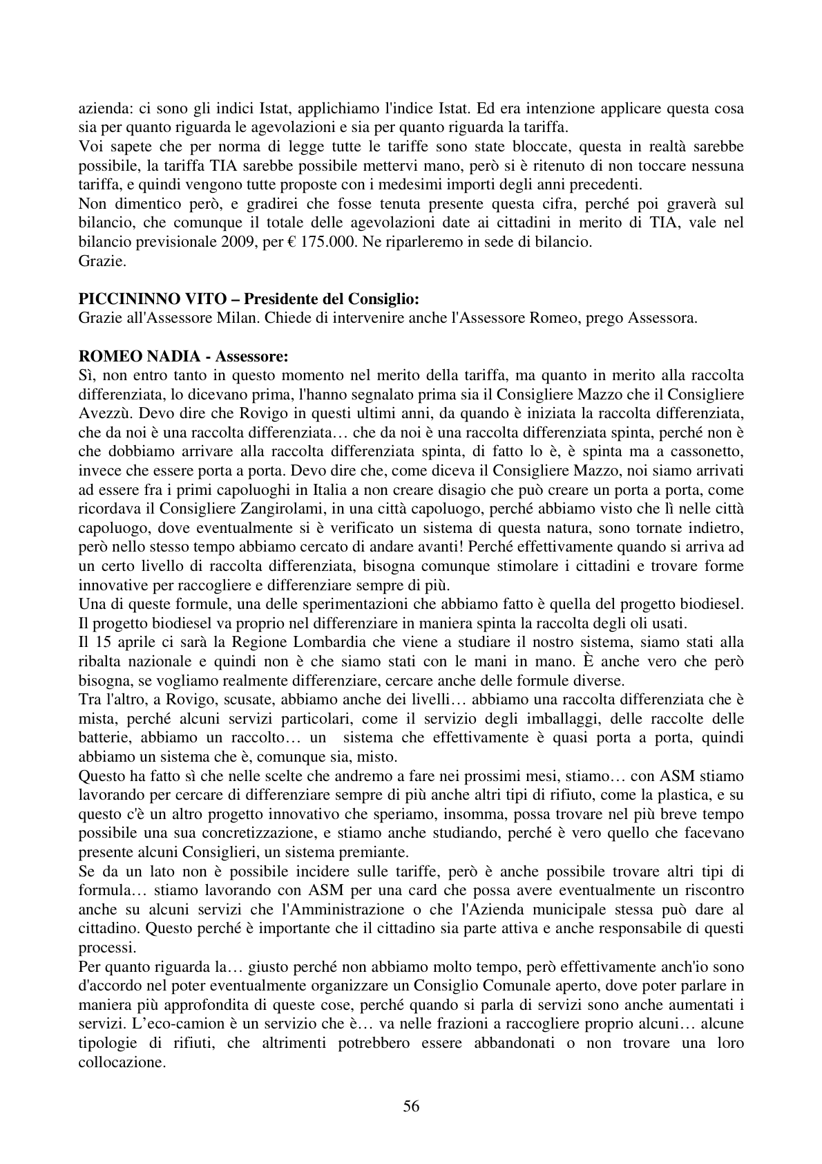Pagina 56 del verbale