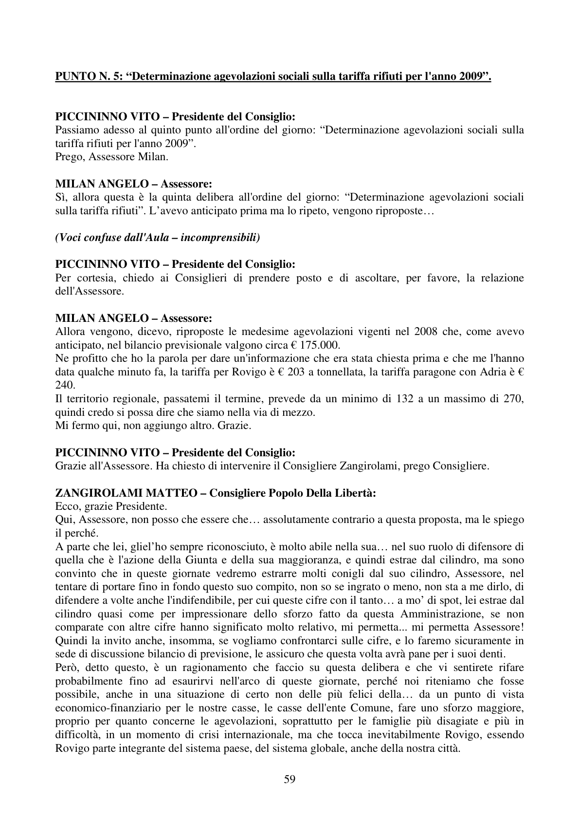 Pagina 59 del verbale