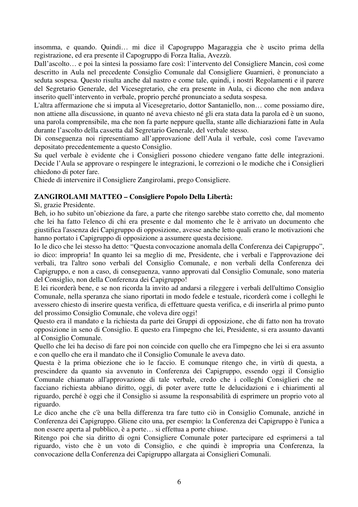 Pagina 6 del verbale